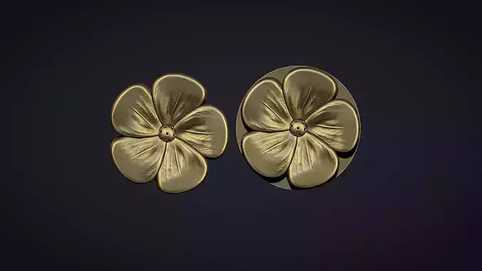 White Plumeria Flower Bas Relief 3D print model