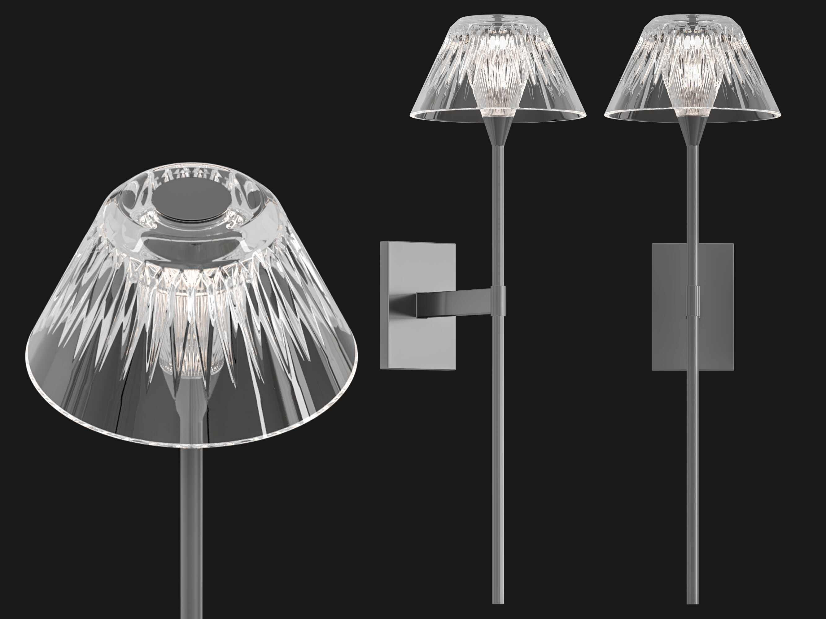 Blaze Tail Sconce 3D model_7