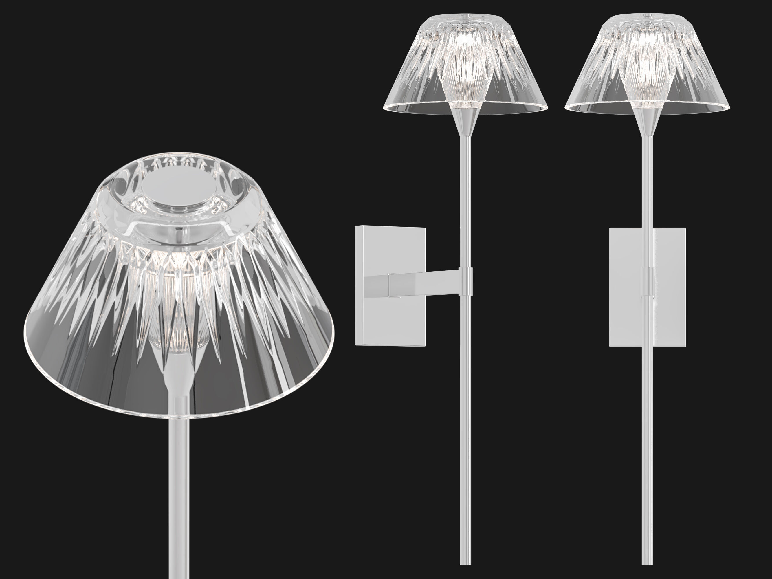 Blaze Tail Sconce 3D model_5