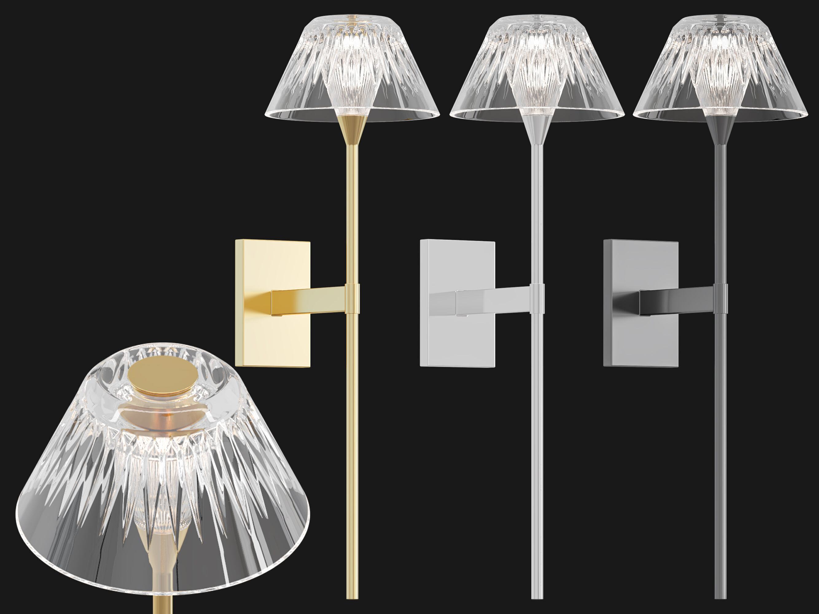 Blaze Tail Sconce 3D model_1