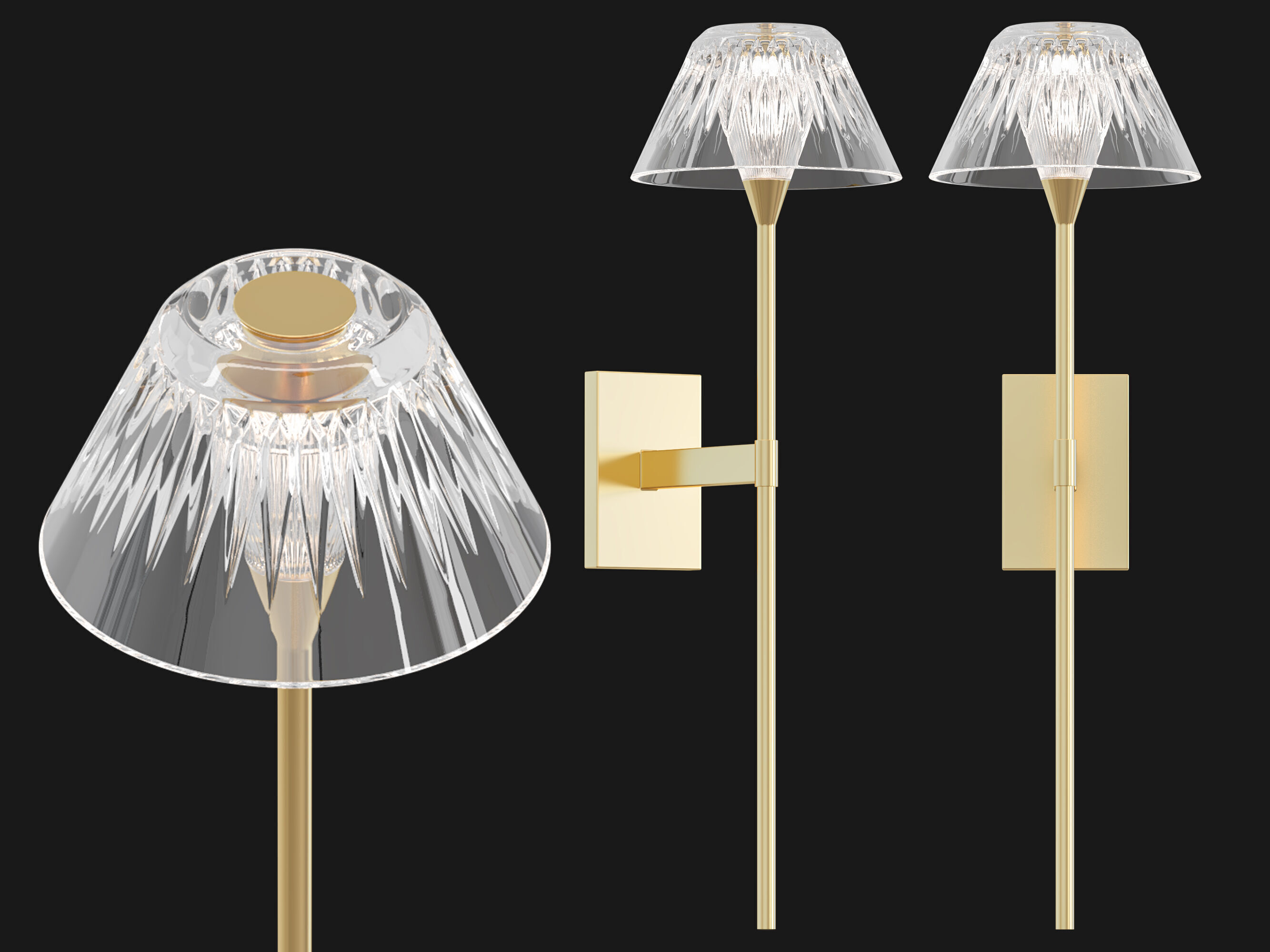 Blaze Tail Sconce 3D model_3