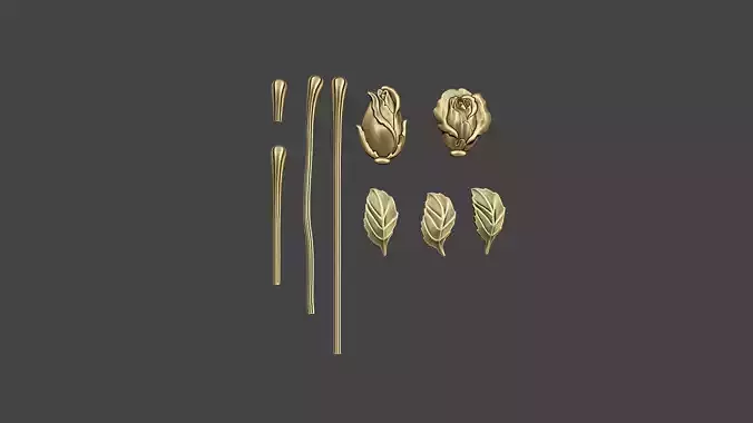 Roses bas relief  3D print model