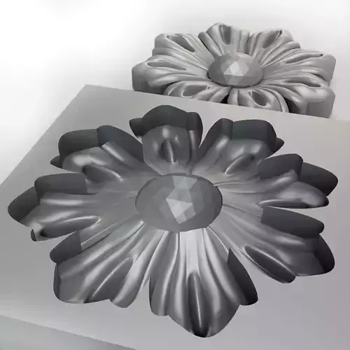 Flower - silicone or plaster mold 3D print model 3D print model