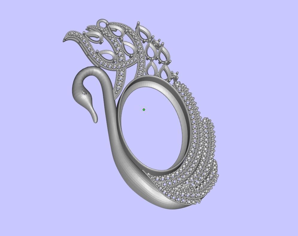 Swan pendant or necklace 3D print model_1