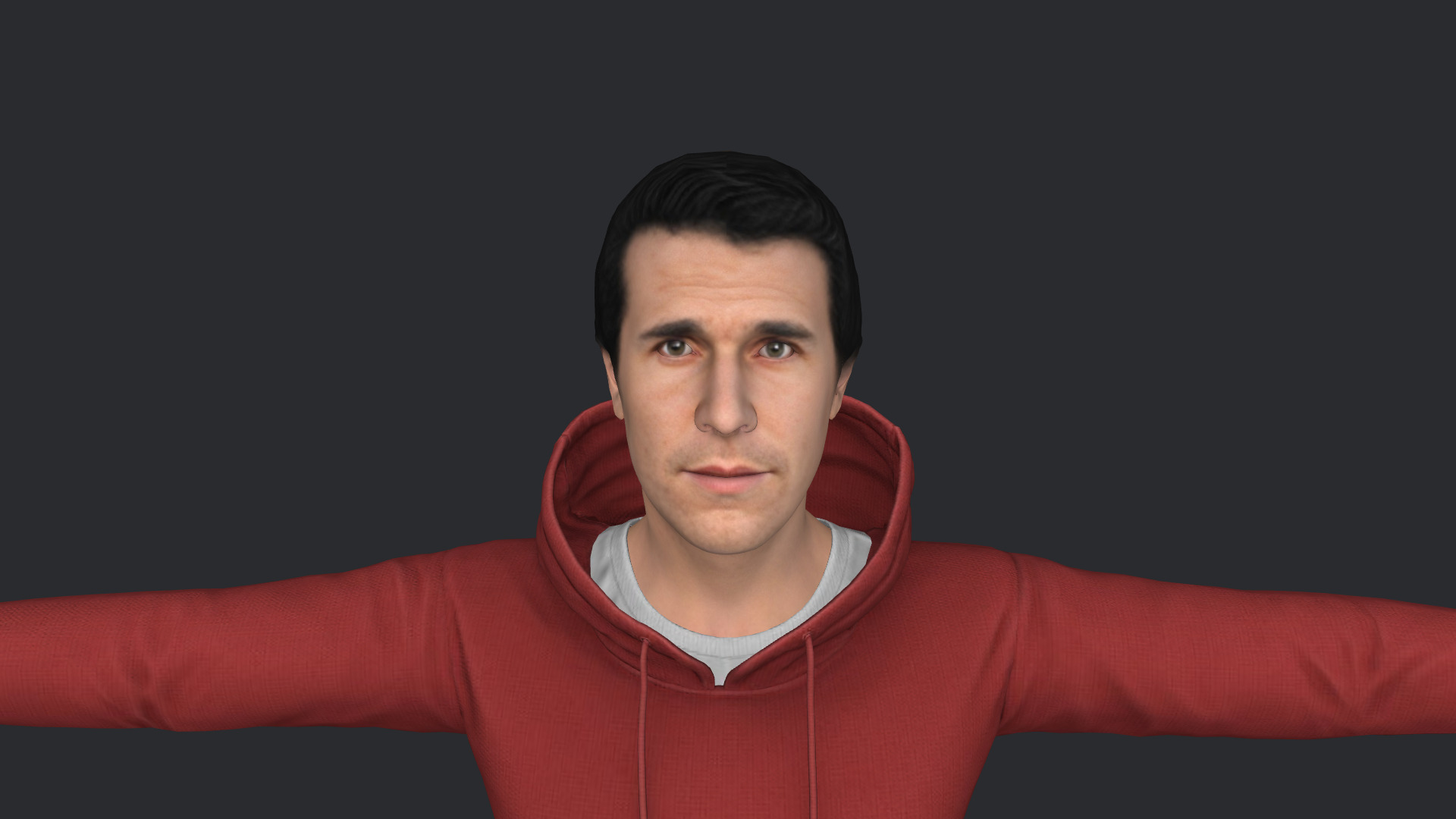 Henry Winkler Hyper Realistic Full Body Fully Rigged Character Low-poly 3D model_10