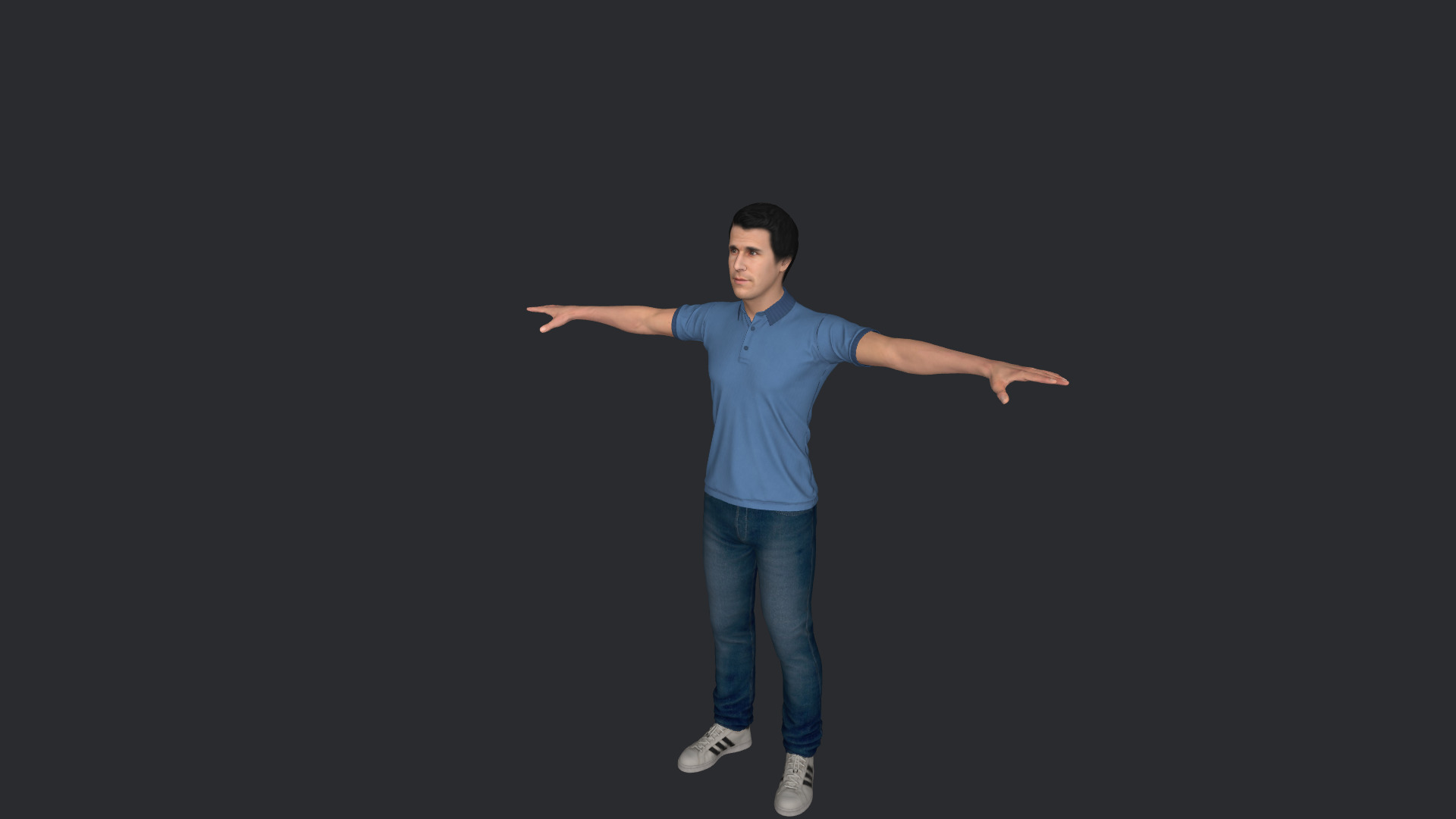 Henry Winkler Hyper Realistic Full Body Fully Rigged Character Low-poly 3D model_19