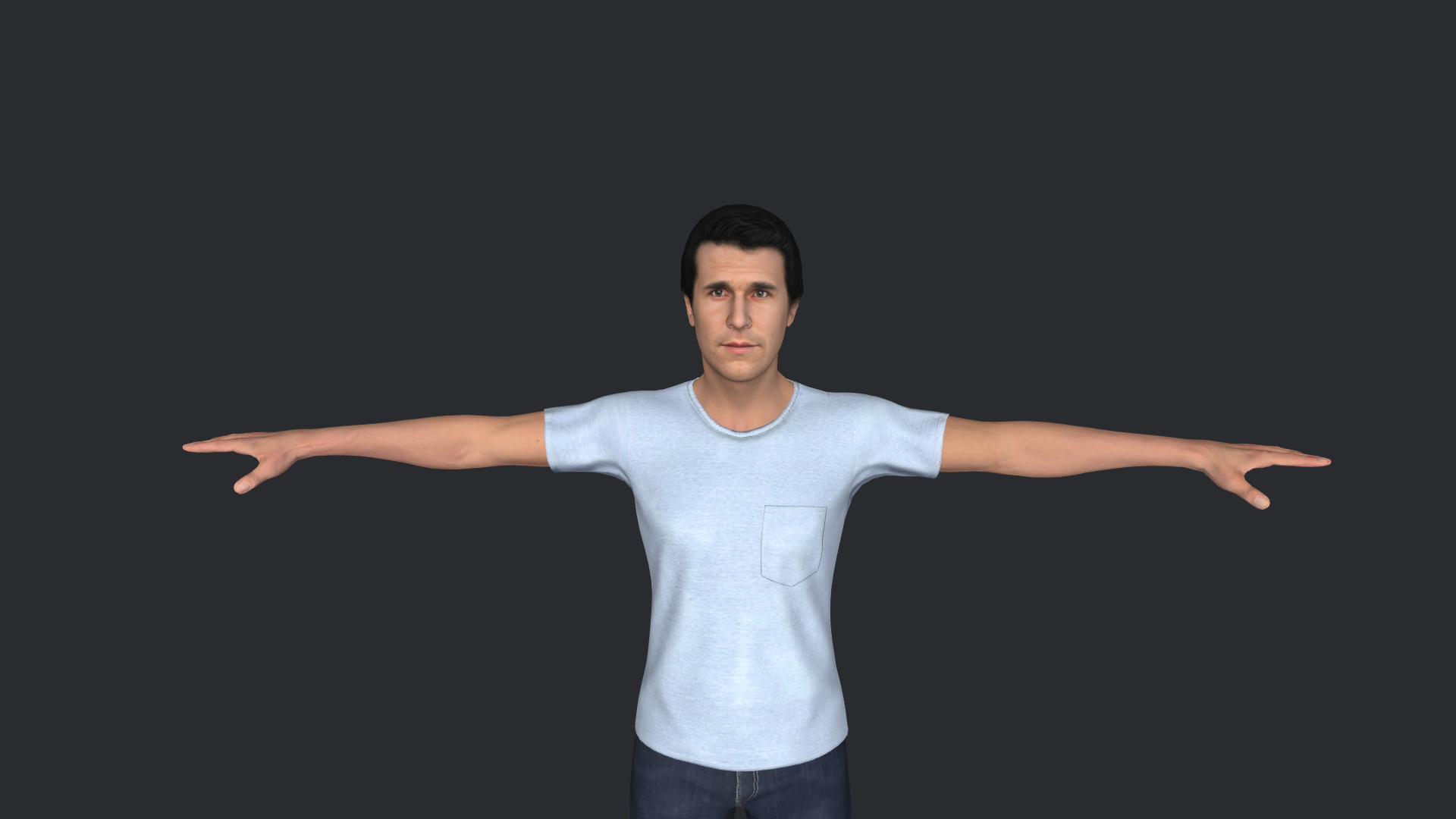 Henry Winkler Hyper Realistic Full Body Fully Rigged Character Low-poly 3D model_32