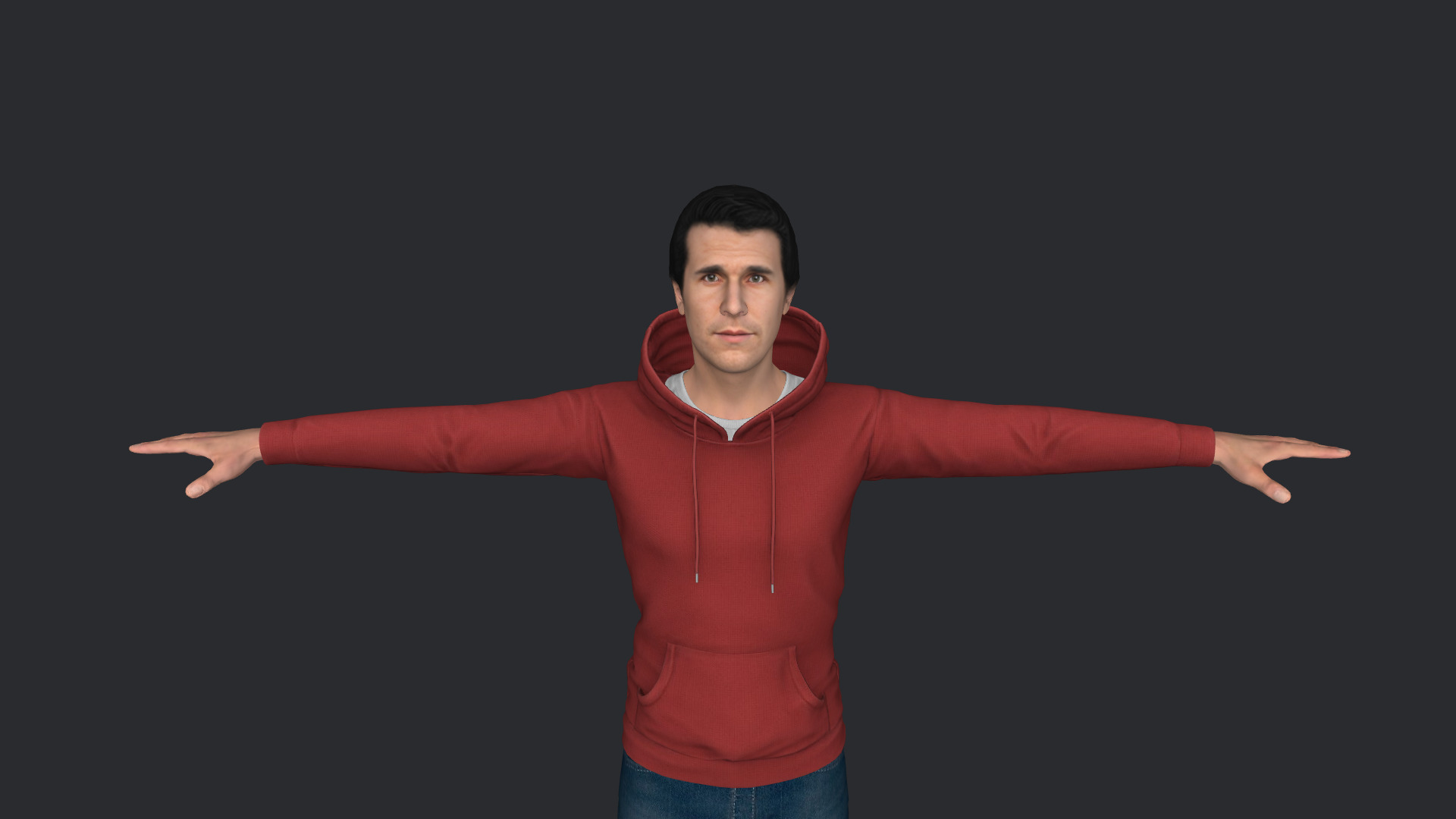 Henry Winkler Hyper Realistic Full Body Fully Rigged Character Low-poly 3D model_11