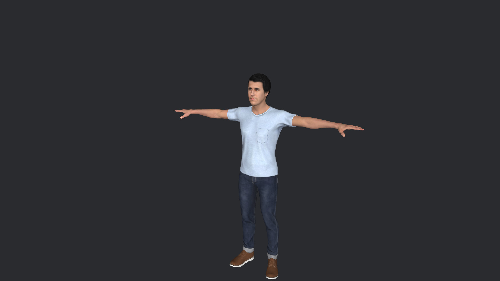 Henry Winkler Hyper Realistic Full Body Fully Rigged Character Low-poly 3D model_3