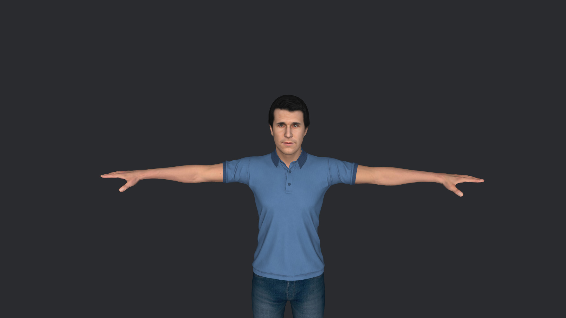 Henry Winkler Hyper Realistic Full Body Fully Rigged Character Low-poly 3D model_17