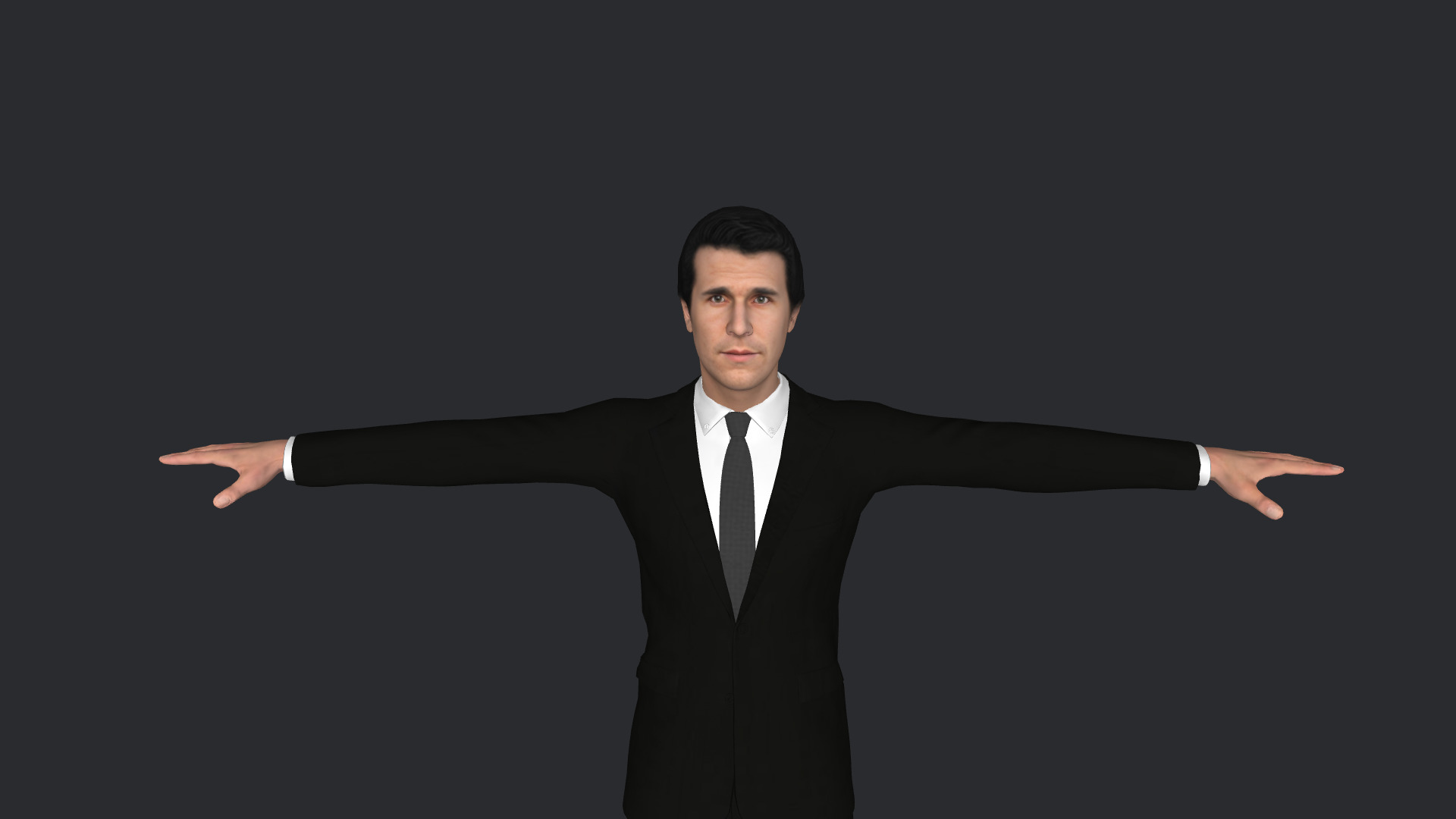 Henry Winkler Hyper Realistic Full Body Fully Rigged Character Low-poly 3D model_1