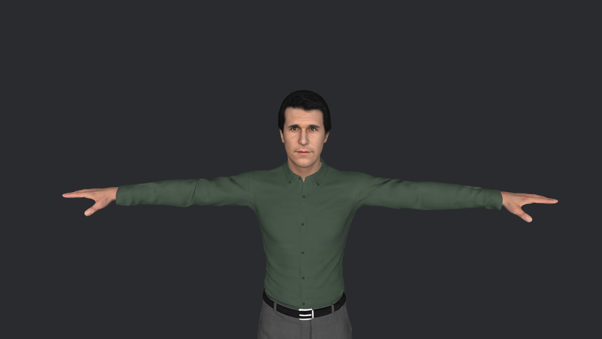 Henry Winkler Hyper Realistic Full Body Fully Rigged Character Low-poly 3D model_6