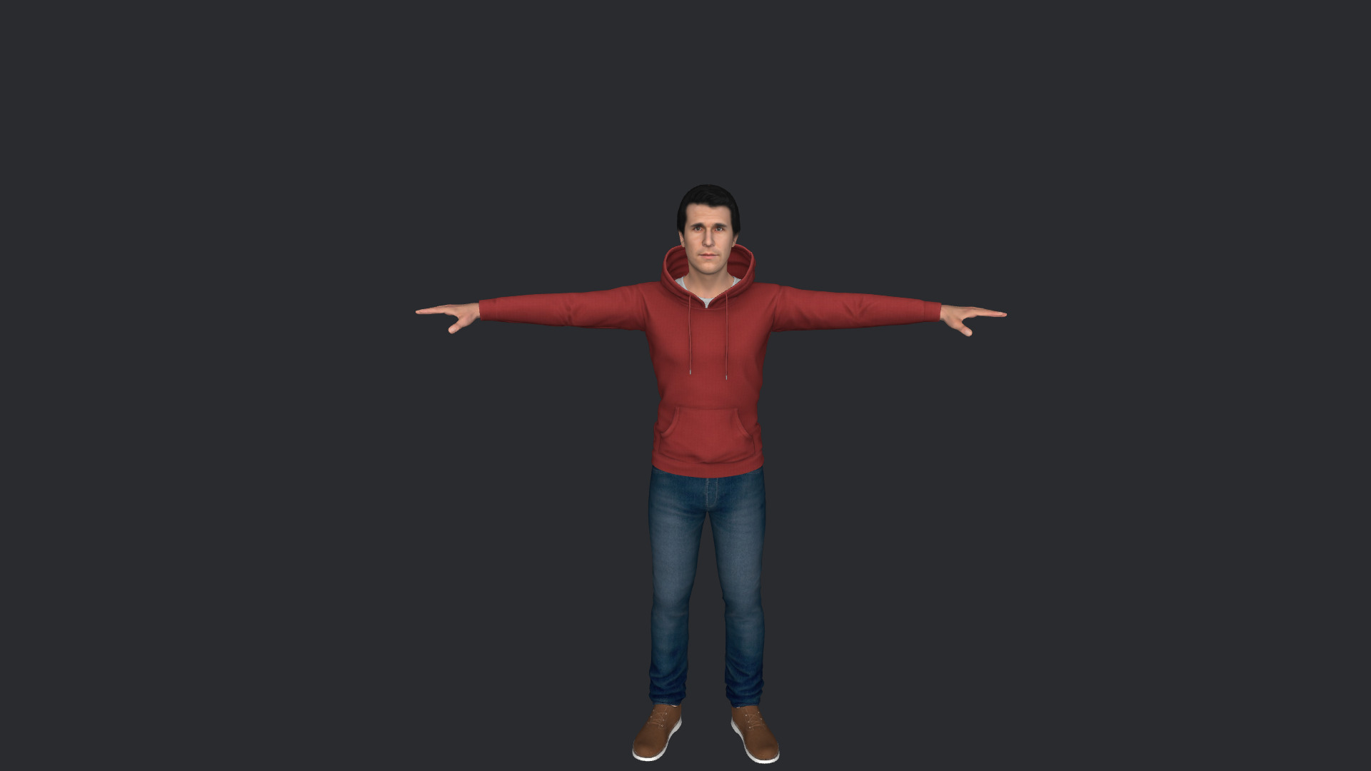 Henry Winkler Hyper Realistic Full Body Fully Rigged Character Low-poly 3D model_13