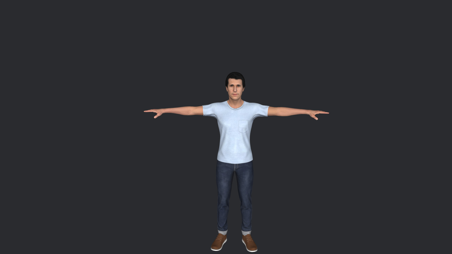Henry Winkler Hyper Realistic Full Body Fully Rigged Character Low-poly 3D model_2
