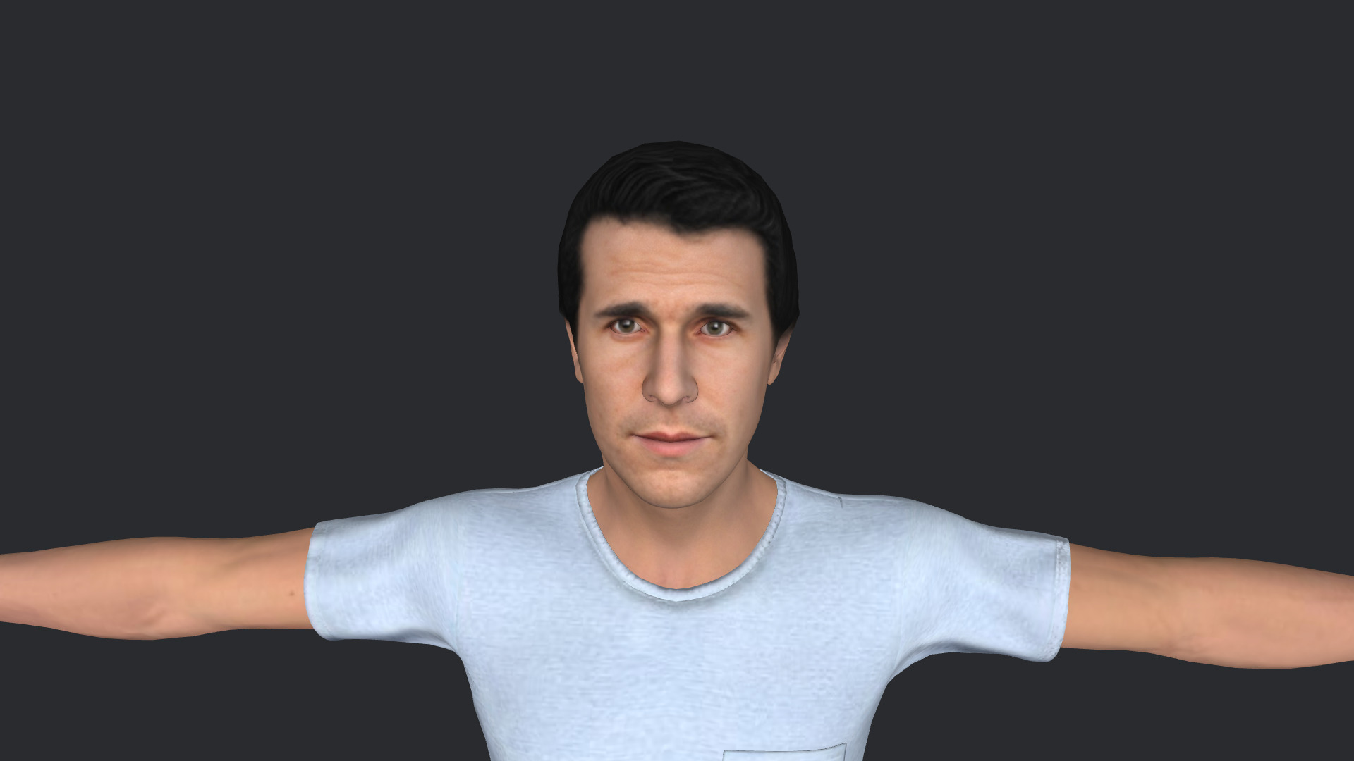 Henry Winkler Hyper Realistic Full Body Fully Rigged Character Low-poly 3D model_31