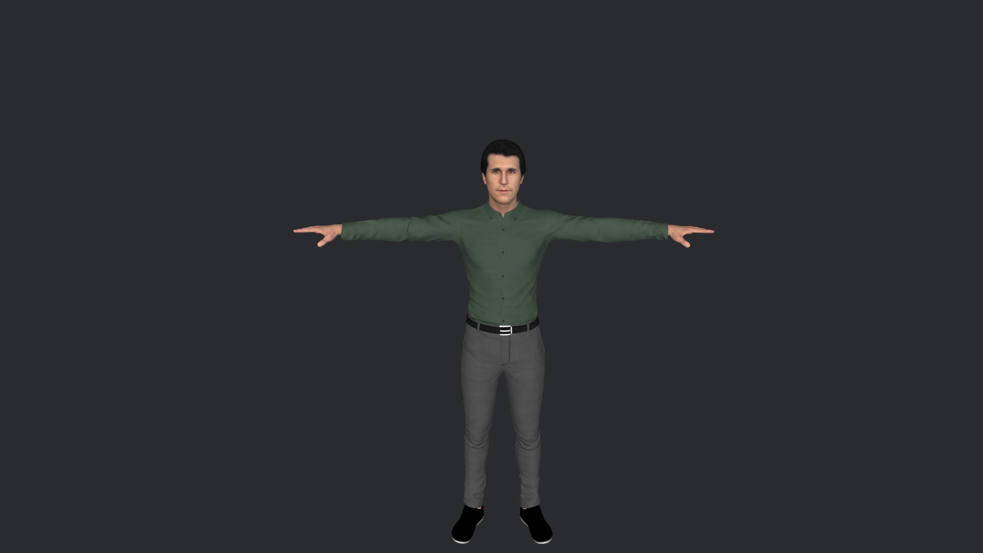 Henry Winkler Hyper Realistic Full Body Fully Rigged Character Low-poly 3D model_7