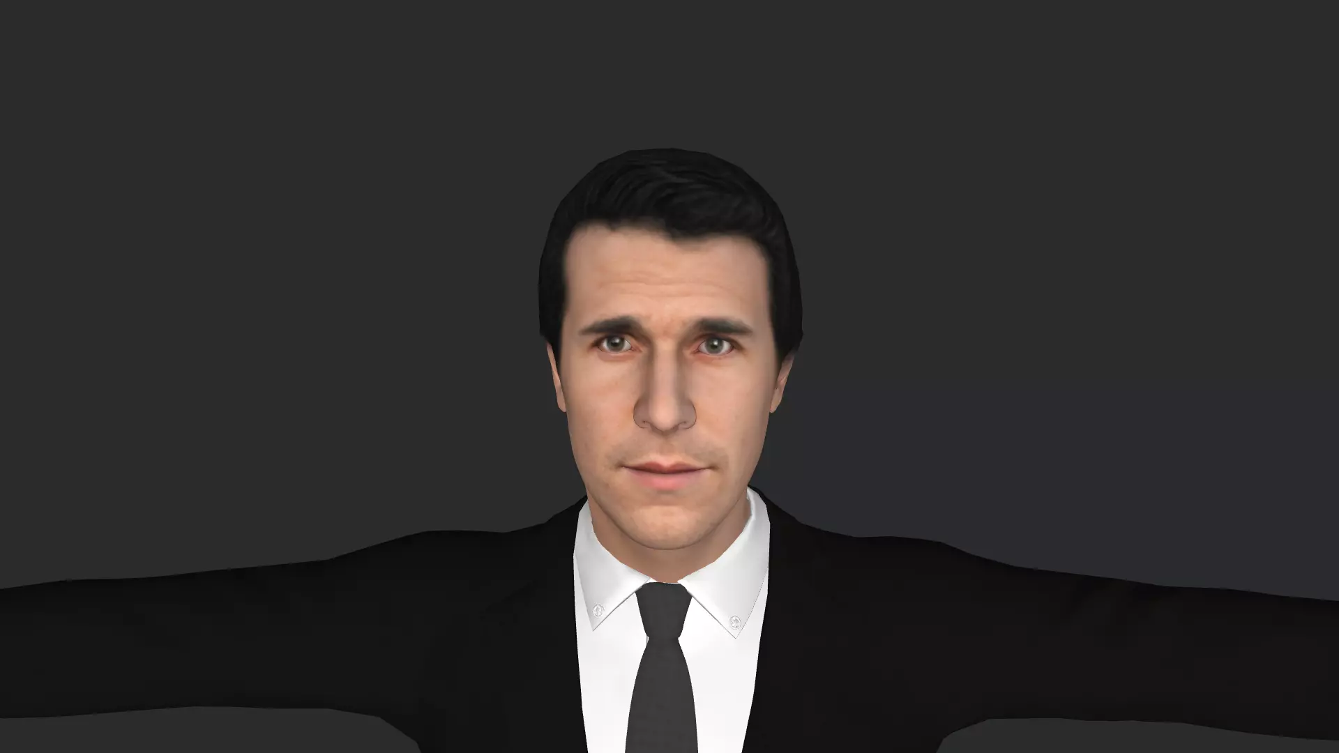 Henry Winkler Hyper Realistic Full Body Fully Rigged Character Low-poly 3D model_0