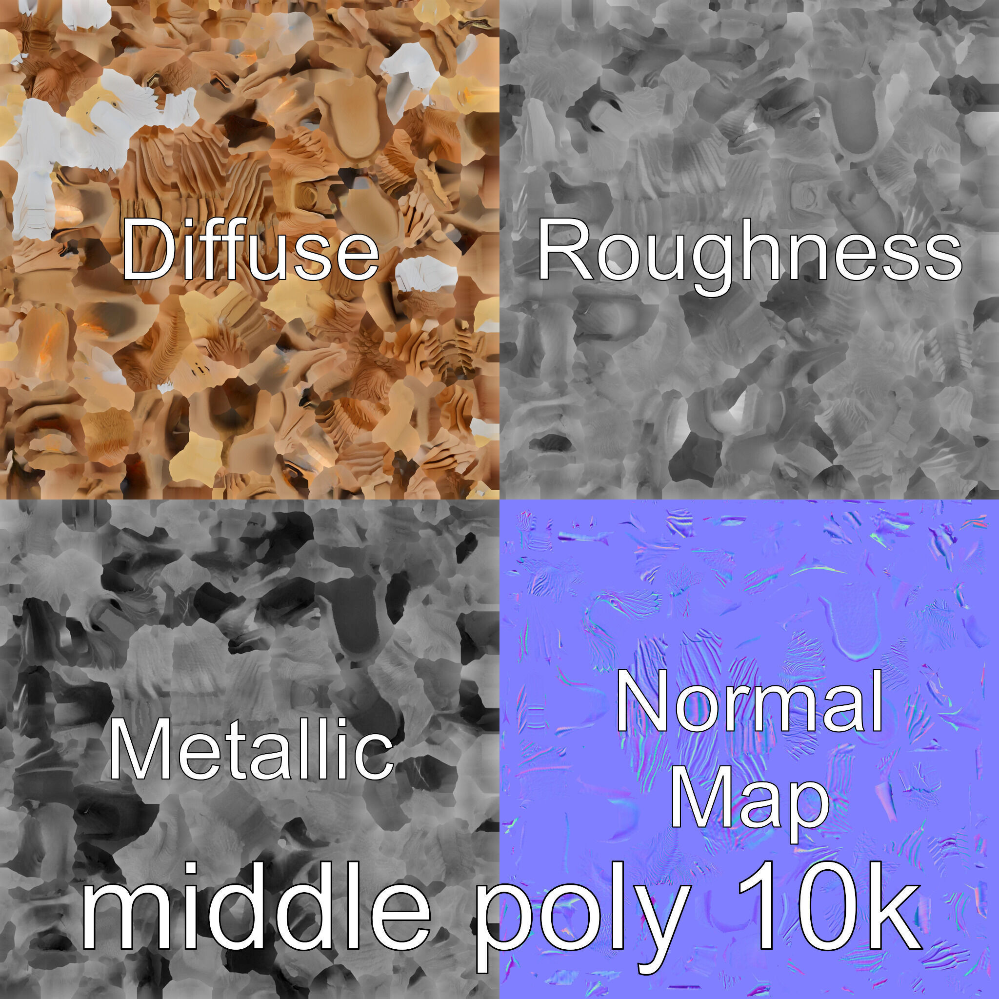 Majestic Eagle in Flight Statue Symbolizing Freedom and Majesty Low-poly 3D model_29