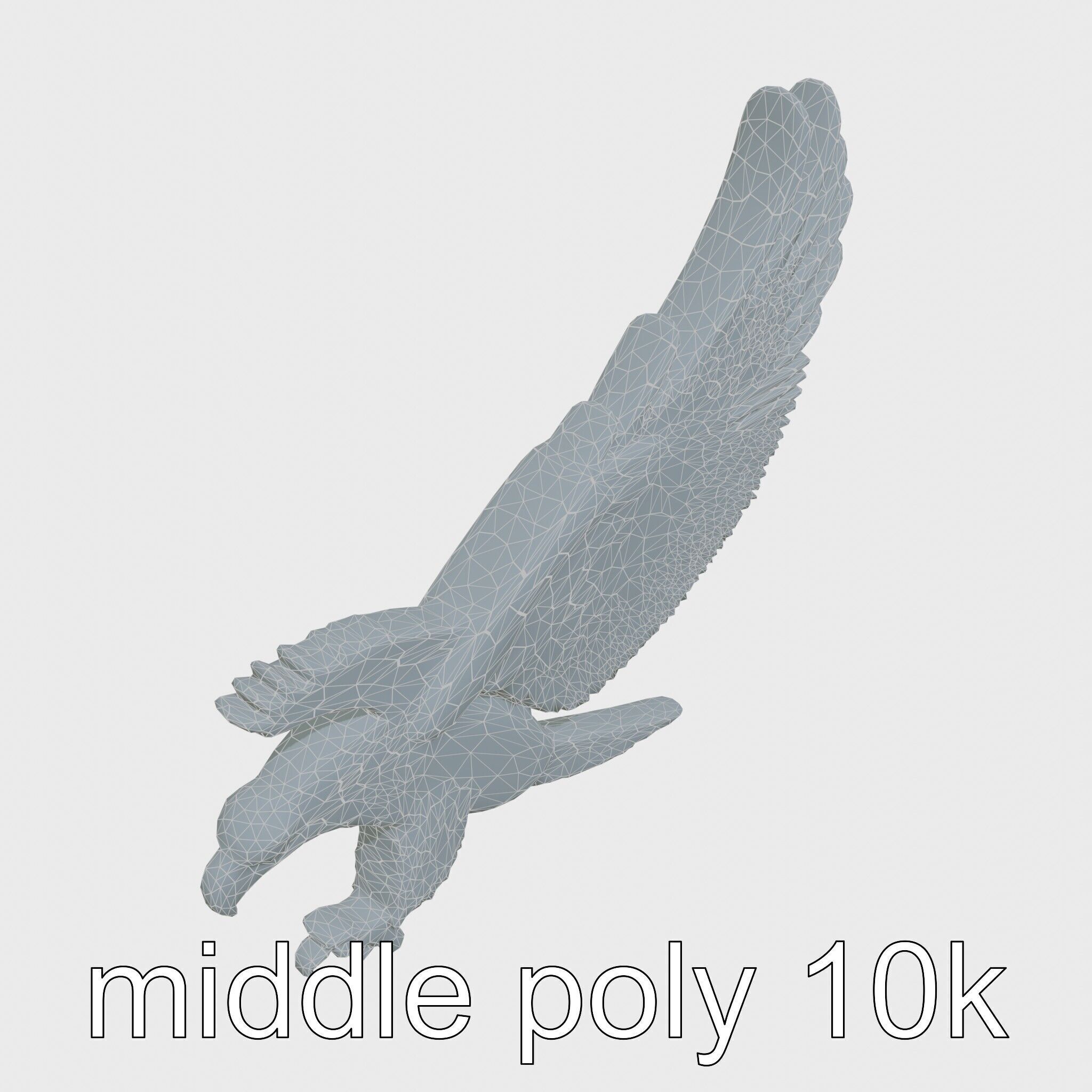 Majestic Eagle in Flight Statue Symbolizing Freedom and Majesty Low-poly 3D model_19