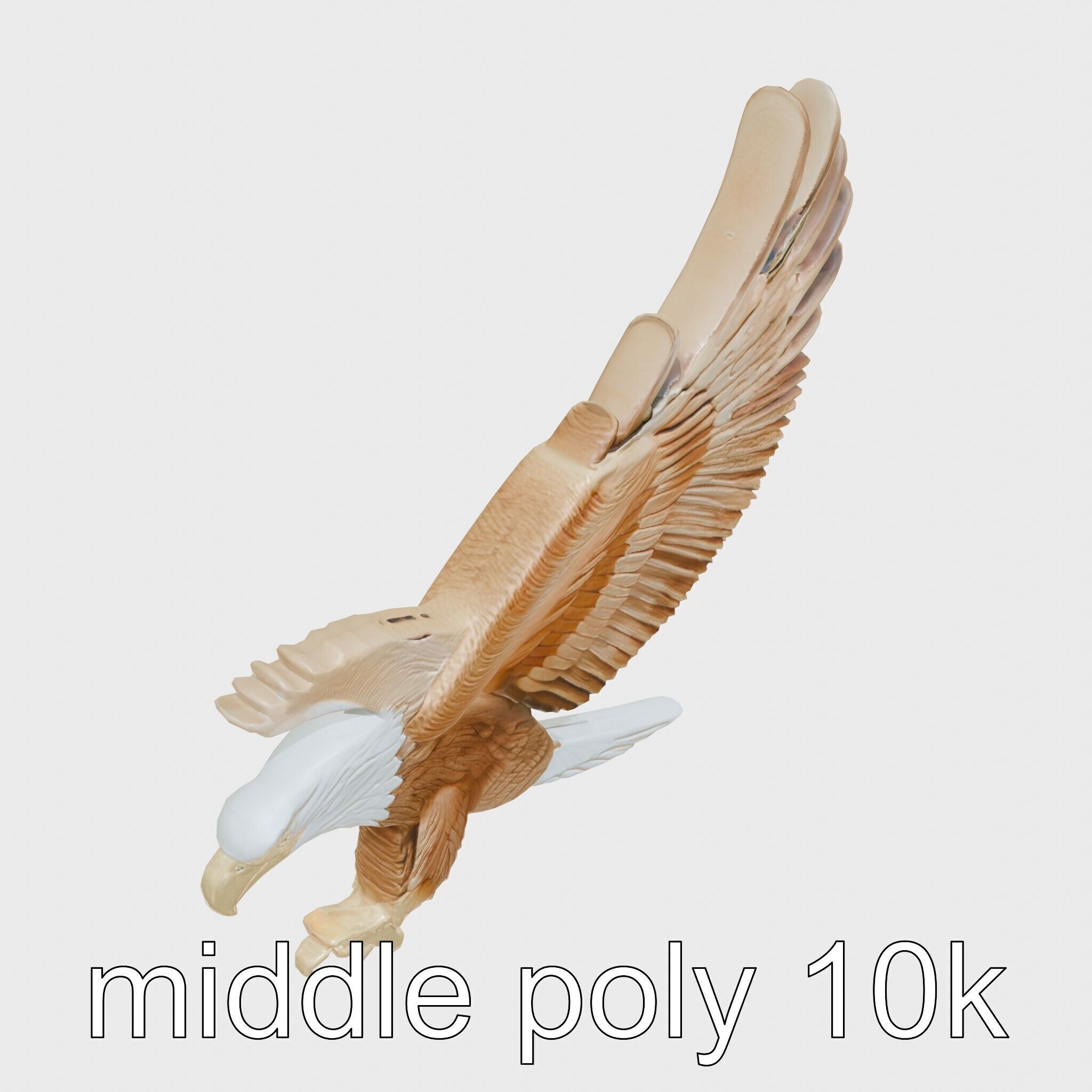 Majestic Eagle in Flight Statue Symbolizing Freedom and Majesty Low-poly 3D model_12