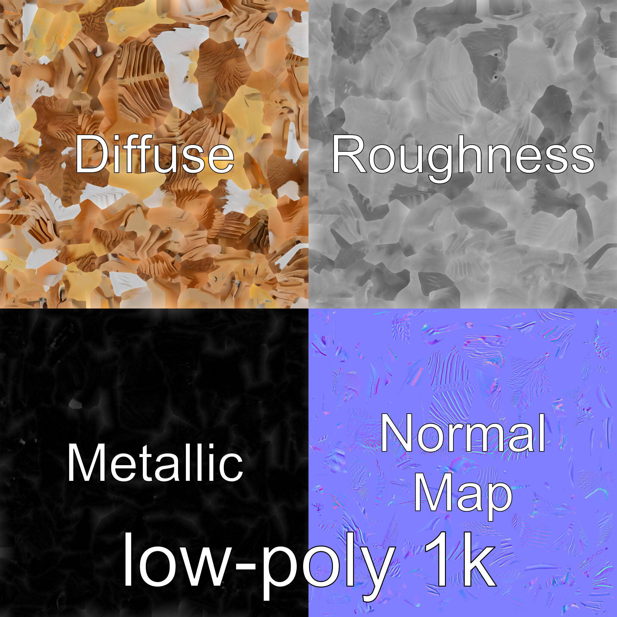 Majestic Eagle in Flight Statue Symbolizing Freedom and Majesty Low-poly 3D model_4