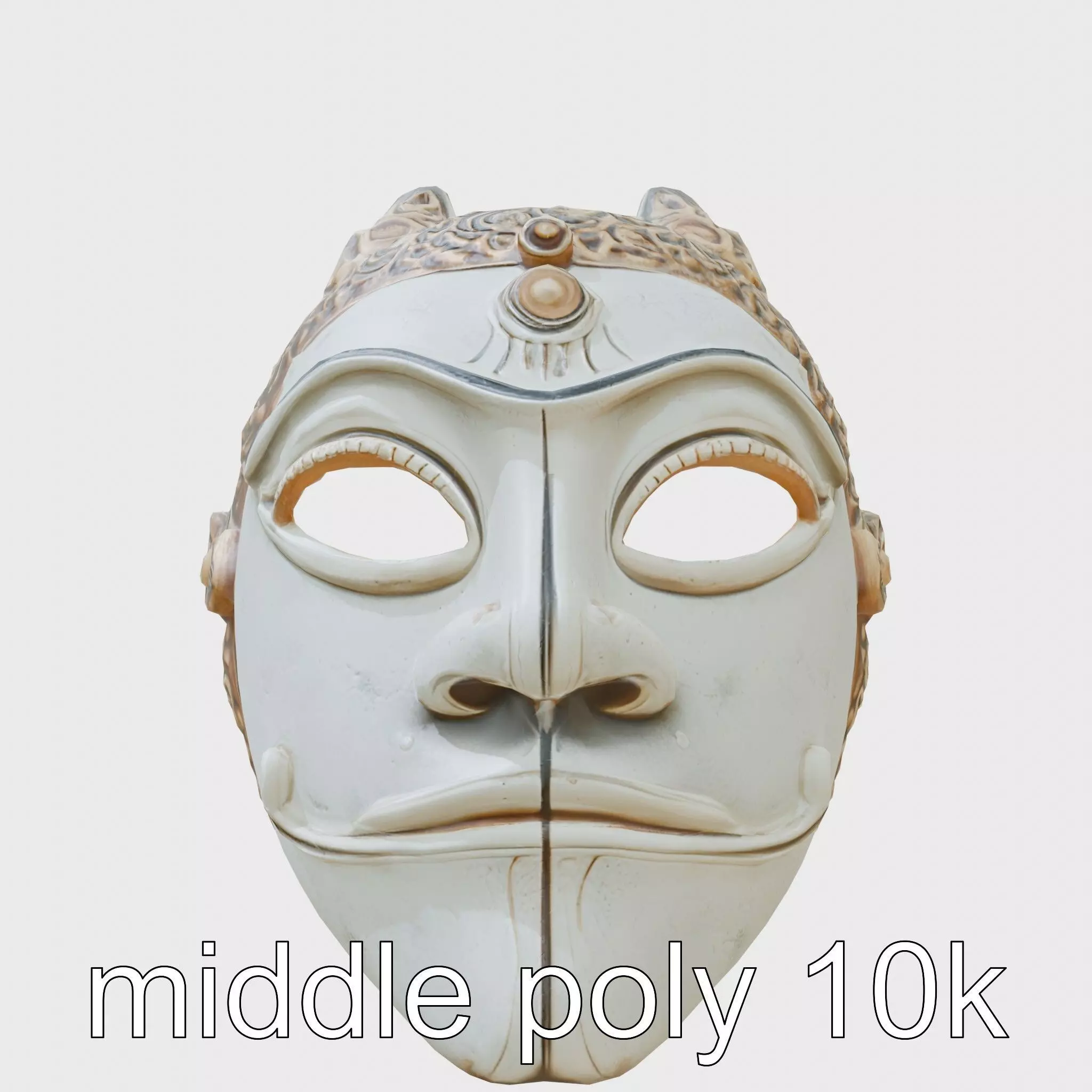 Balinese Ritual Mask Cultural Sculpture Low-poly 3D model