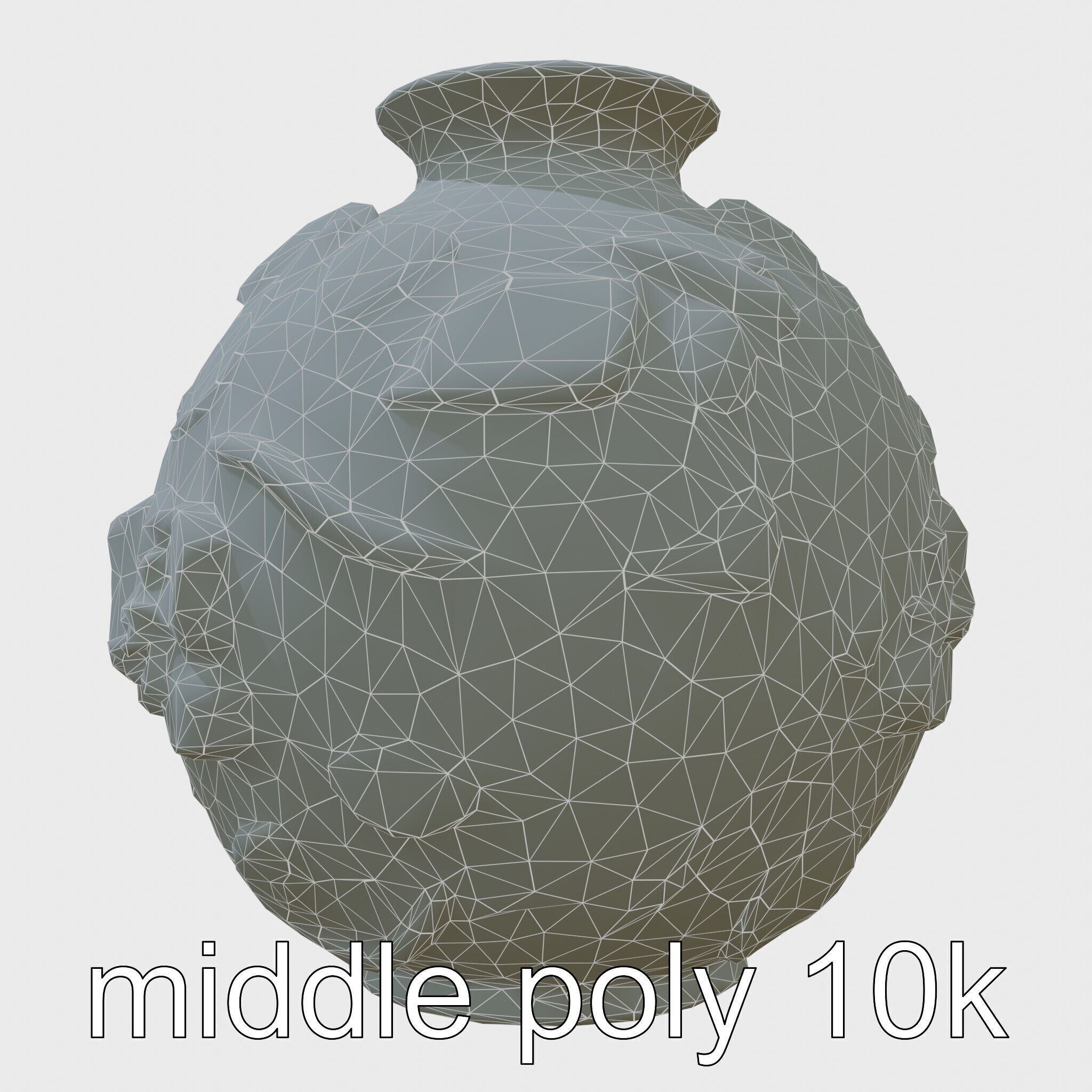 Timeless Floral Vase with Botanical Motifs Low-poly 3D model_9