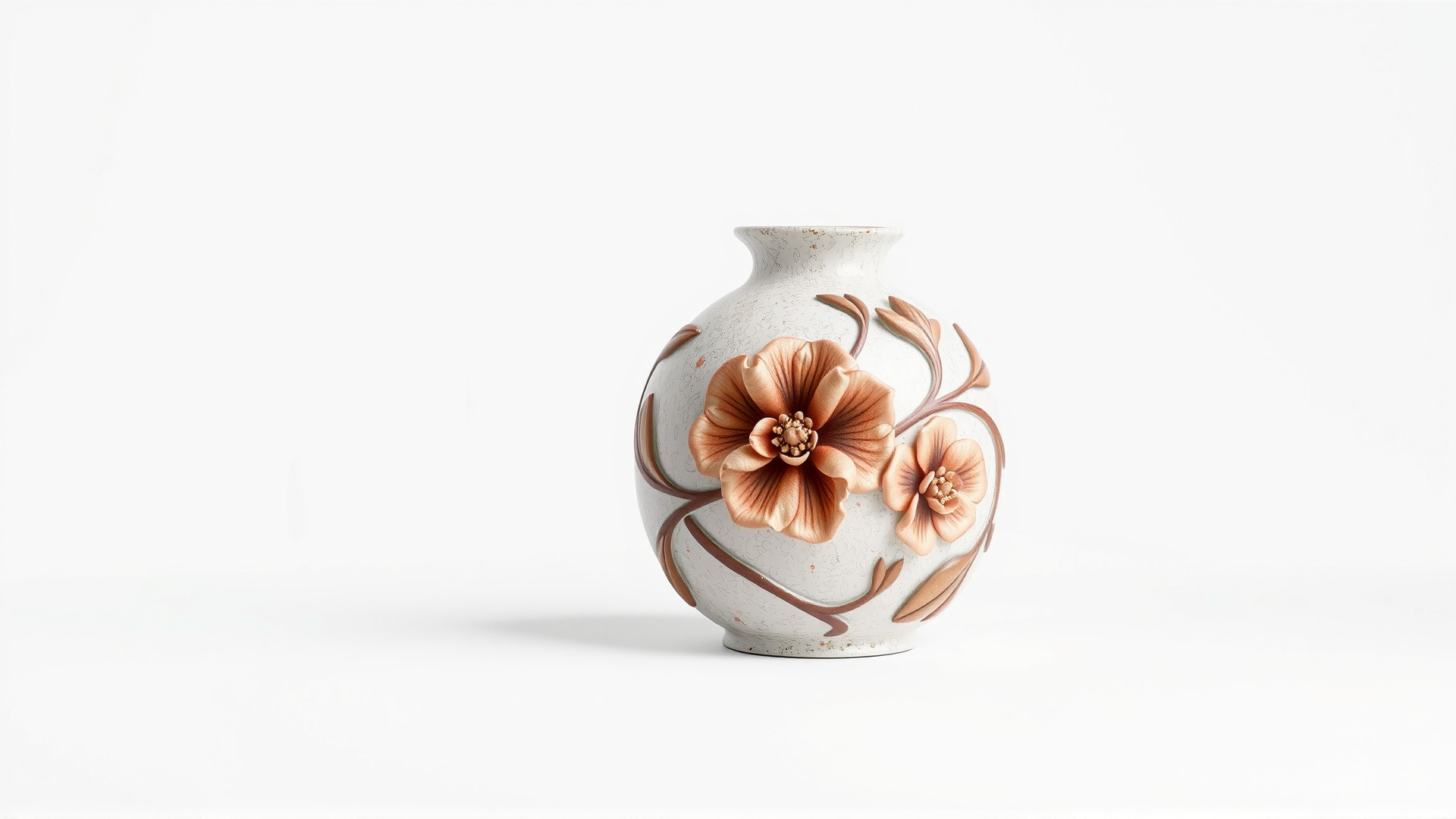 Timeless Floral Vase with Botanical Motifs Low-poly 3D model_6