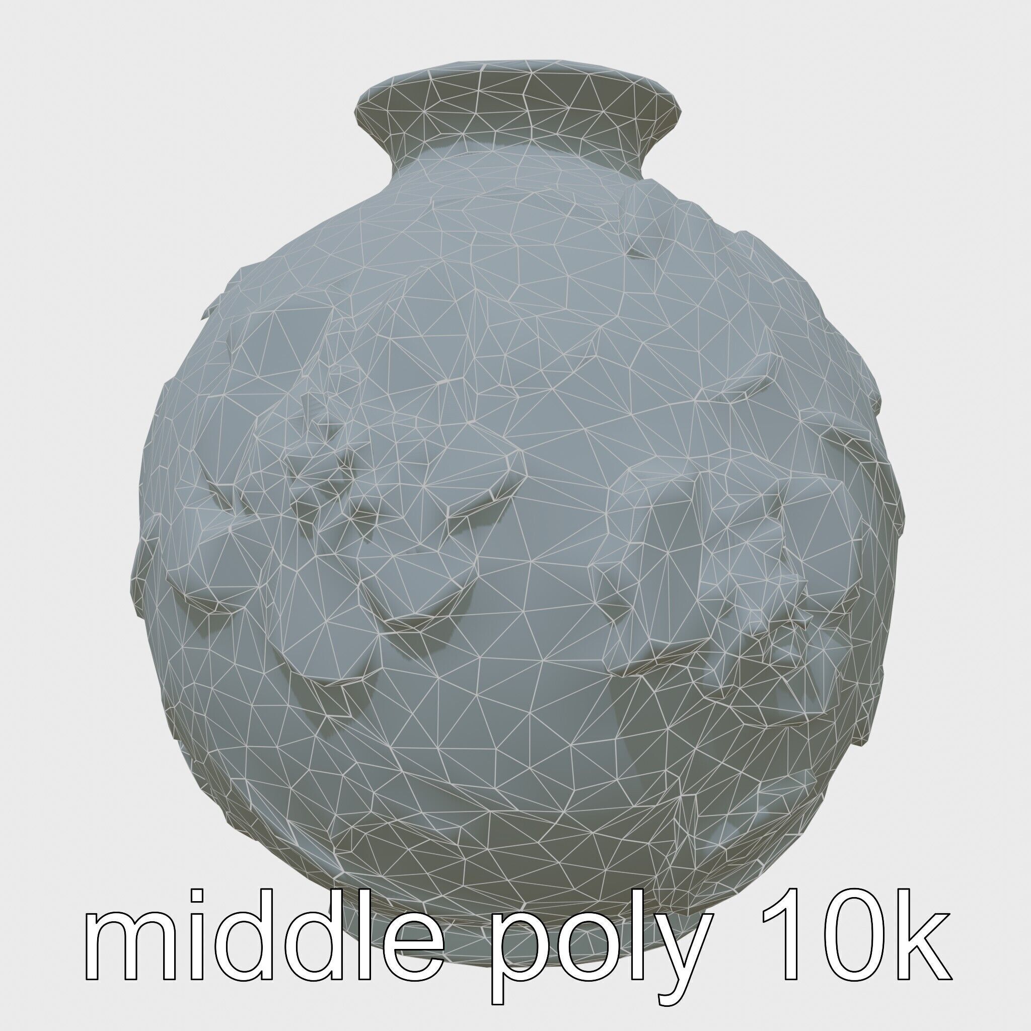 Timeless Floral Vase with Botanical Motifs Low-poly 3D model_29