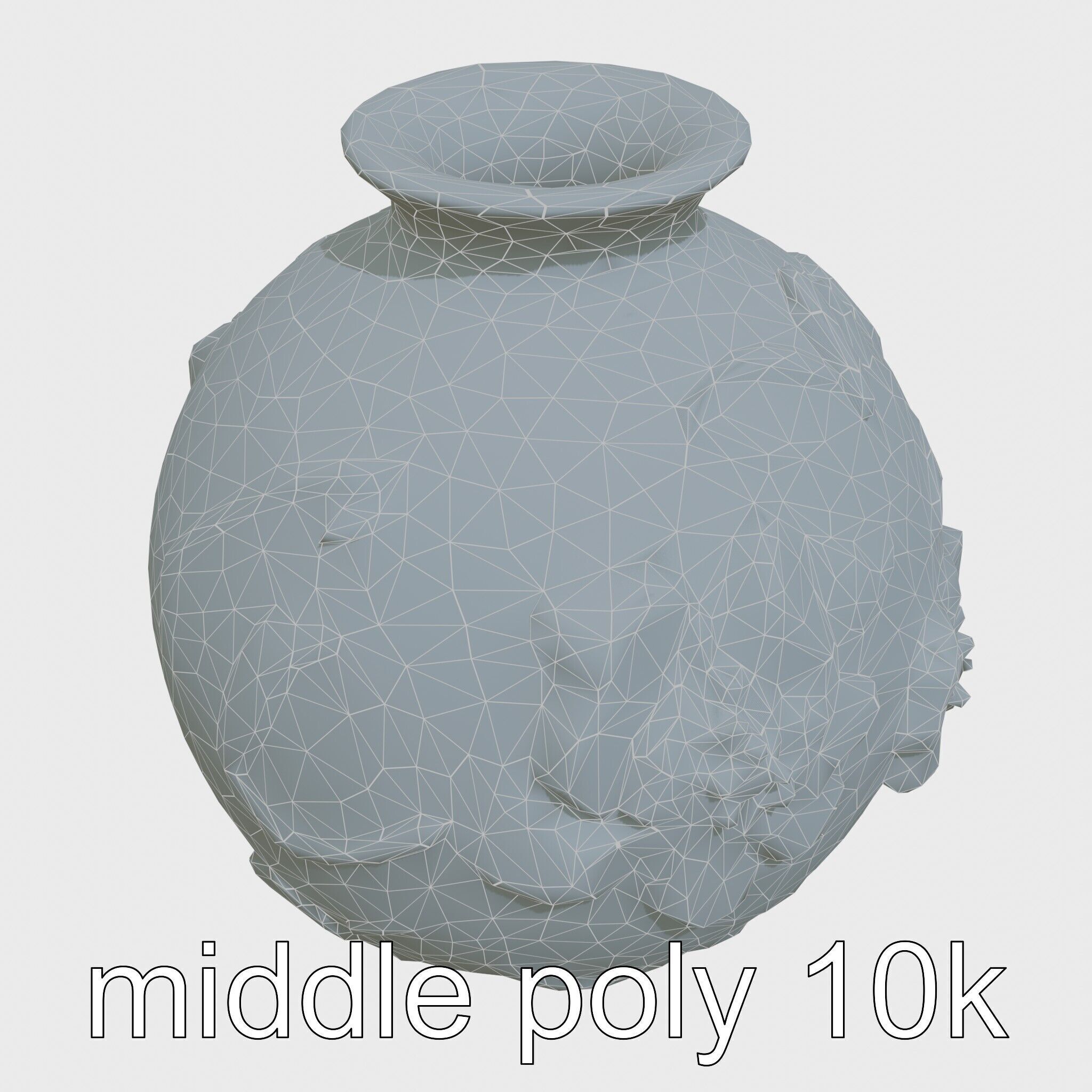 Timeless Floral Vase with Botanical Motifs Low-poly 3D model_23