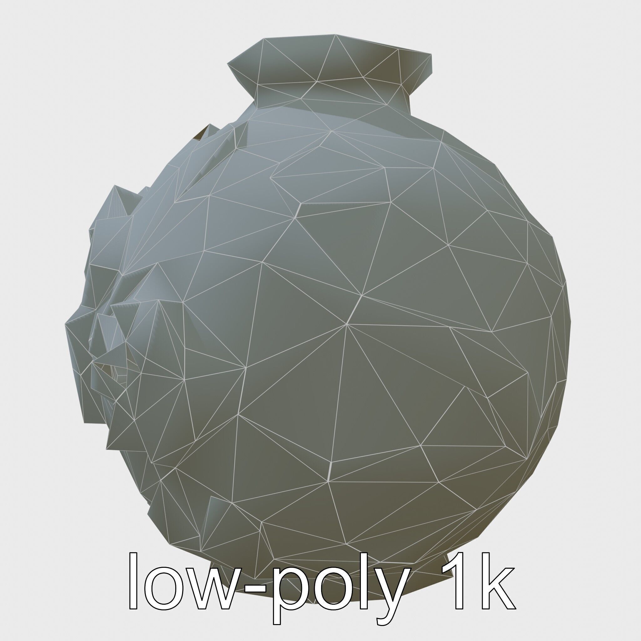 Timeless Floral Vase with Botanical Motifs Low-poly 3D model_20