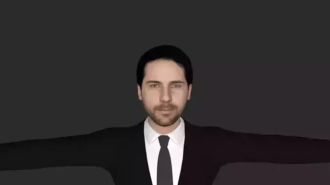 ian hecox Hyper Realistic Full Body Fully Rigged 3D Character Low-poly 3D model