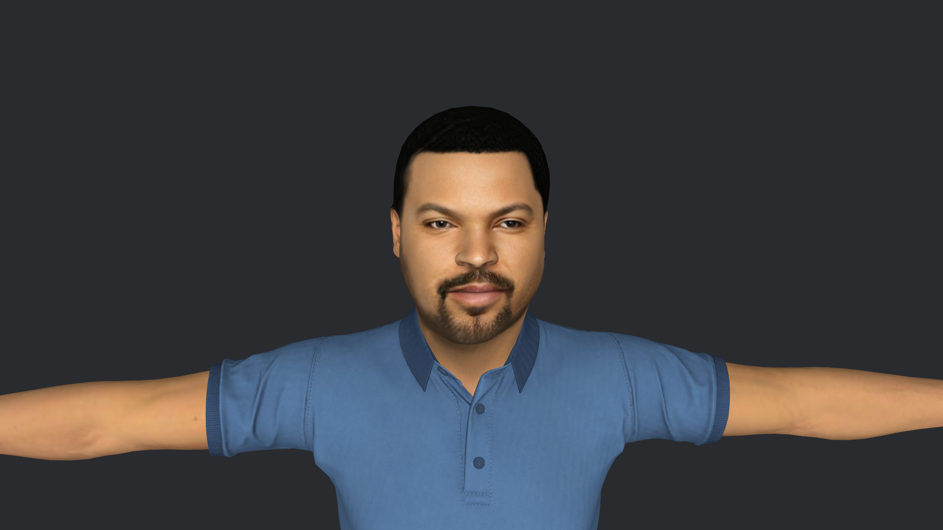 Ice Cube Hyper Realistic Full Body Fully Rigged 3D Character Low-poly 3D model_5