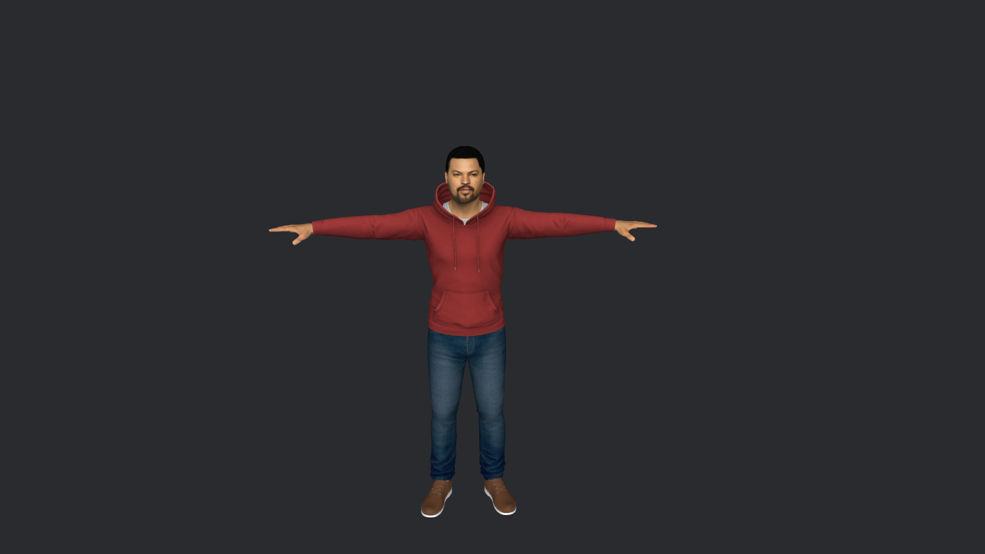 Ice Cube Hyper Realistic Full Body Fully Rigged 3D Character Low-poly 3D model_2