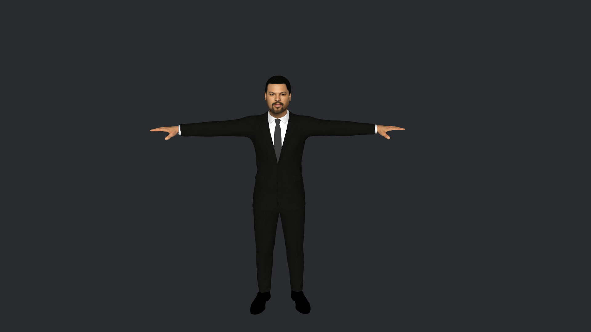 Ice Cube Hyper Realistic Full Body Fully Rigged 3D Character Low-poly 3D model_12
