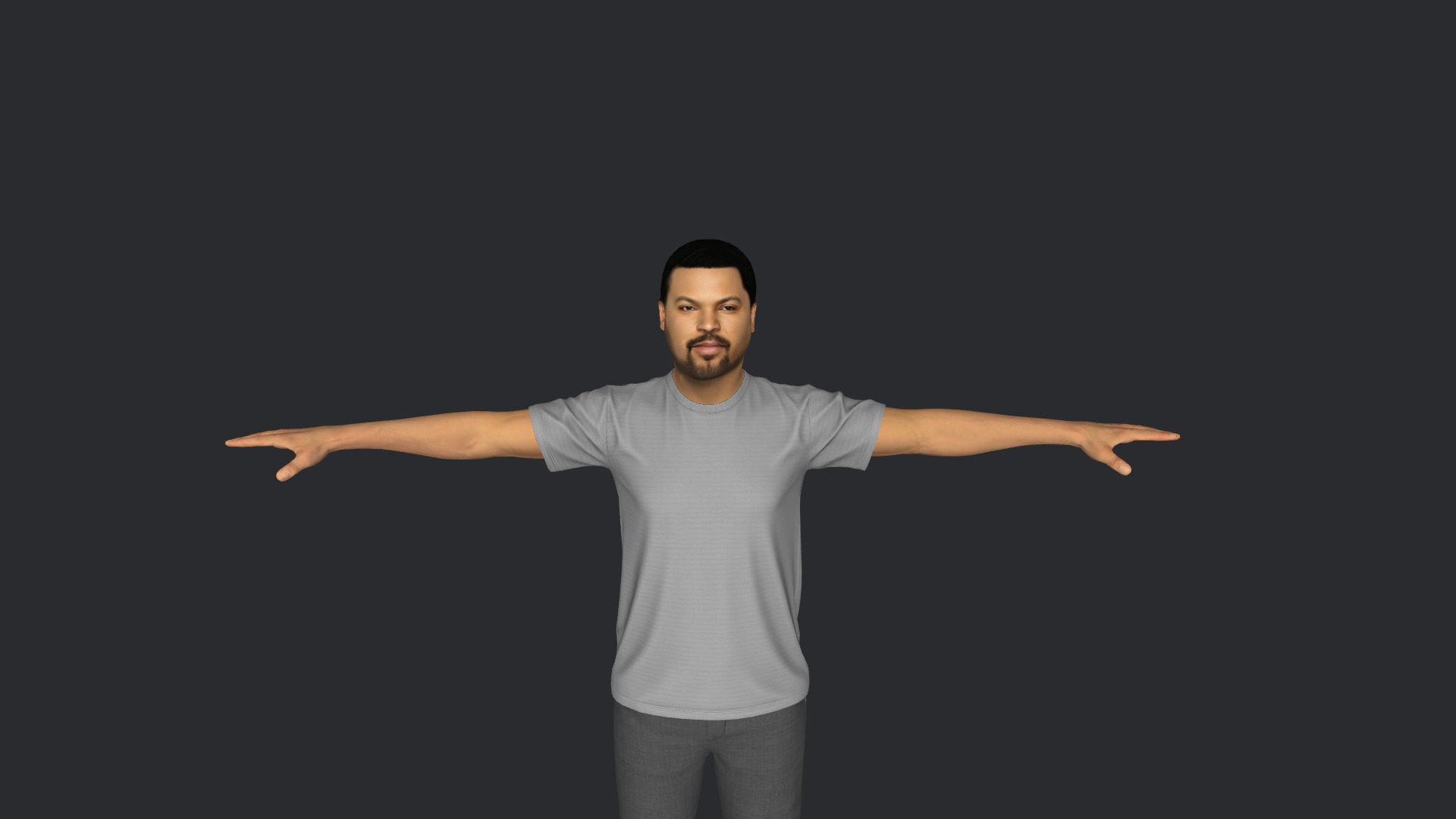 Ice Cube Hyper Realistic Full Body Fully Rigged 3D Character Low-poly 3D model_11