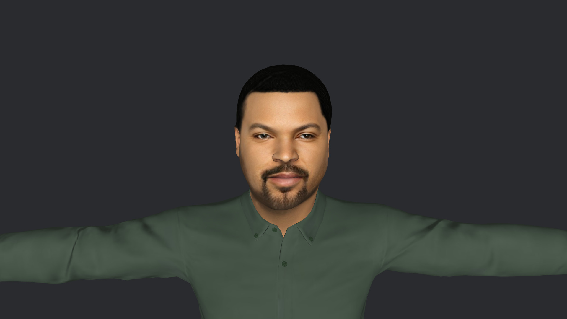 Ice Cube Hyper Realistic Full Body Fully Rigged 3D Character Low-poly 3D model_16