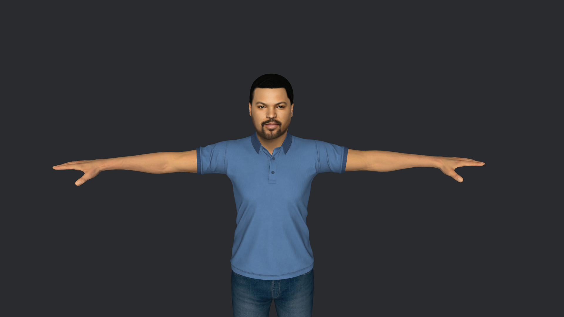 Ice Cube Hyper Realistic Full Body Fully Rigged 3D Character Low-poly 3D model_6