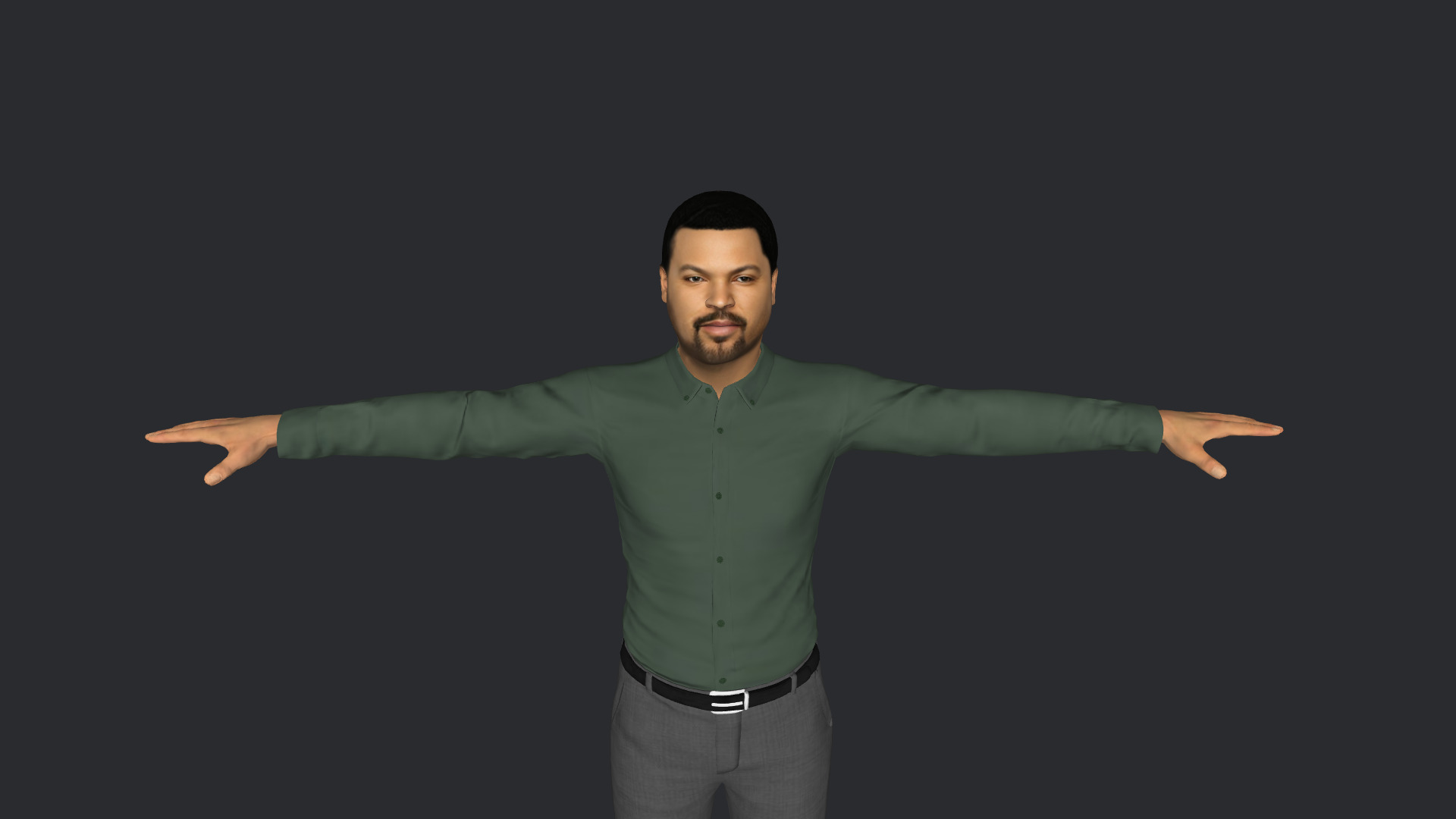 Ice Cube Hyper Realistic Full Body Fully Rigged 3D Character Low-poly 3D model_17
