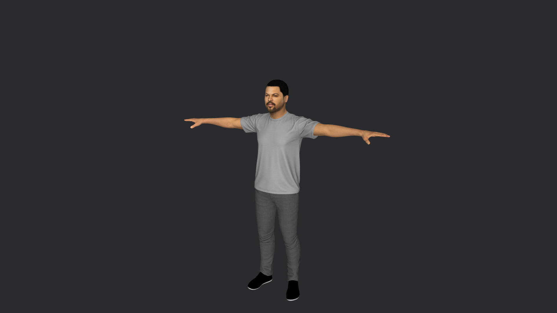 Ice Cube Hyper Realistic Full Body Fully Rigged 3D Character Low-poly 3D model_14