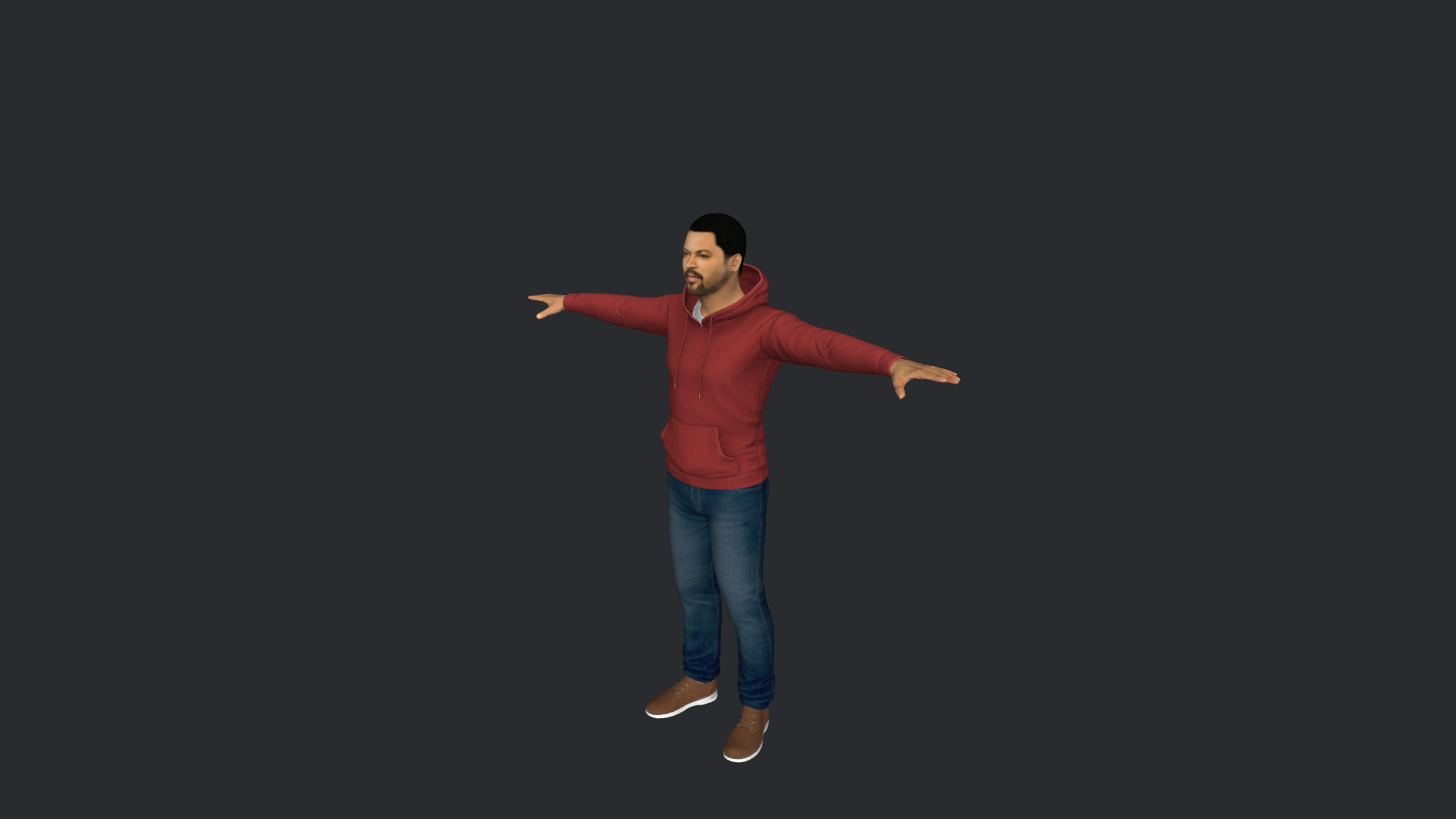 Ice Cube Hyper Realistic Full Body Fully Rigged 3D Character Low-poly 3D model_3