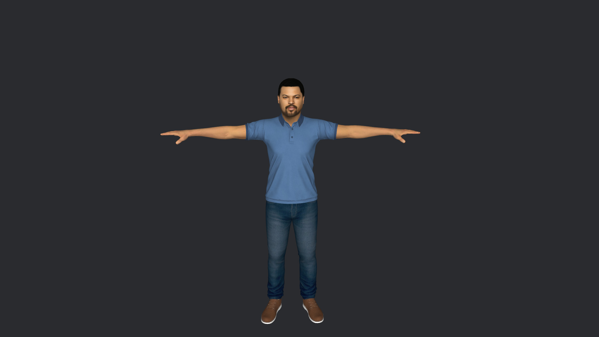 Ice Cube Hyper Realistic Full Body Fully Rigged 3D Character Low-poly 3D model_7