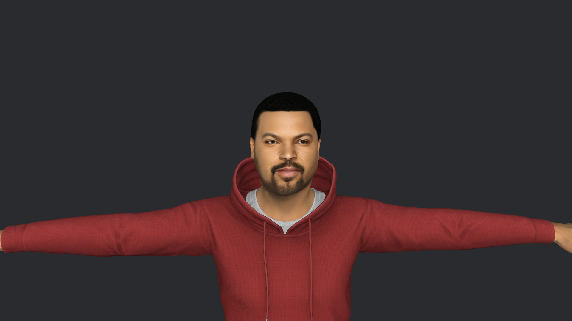 Ice Cube Hyper Realistic Full Body Fully Rigged 3D Character Low-poly 3D model_26
