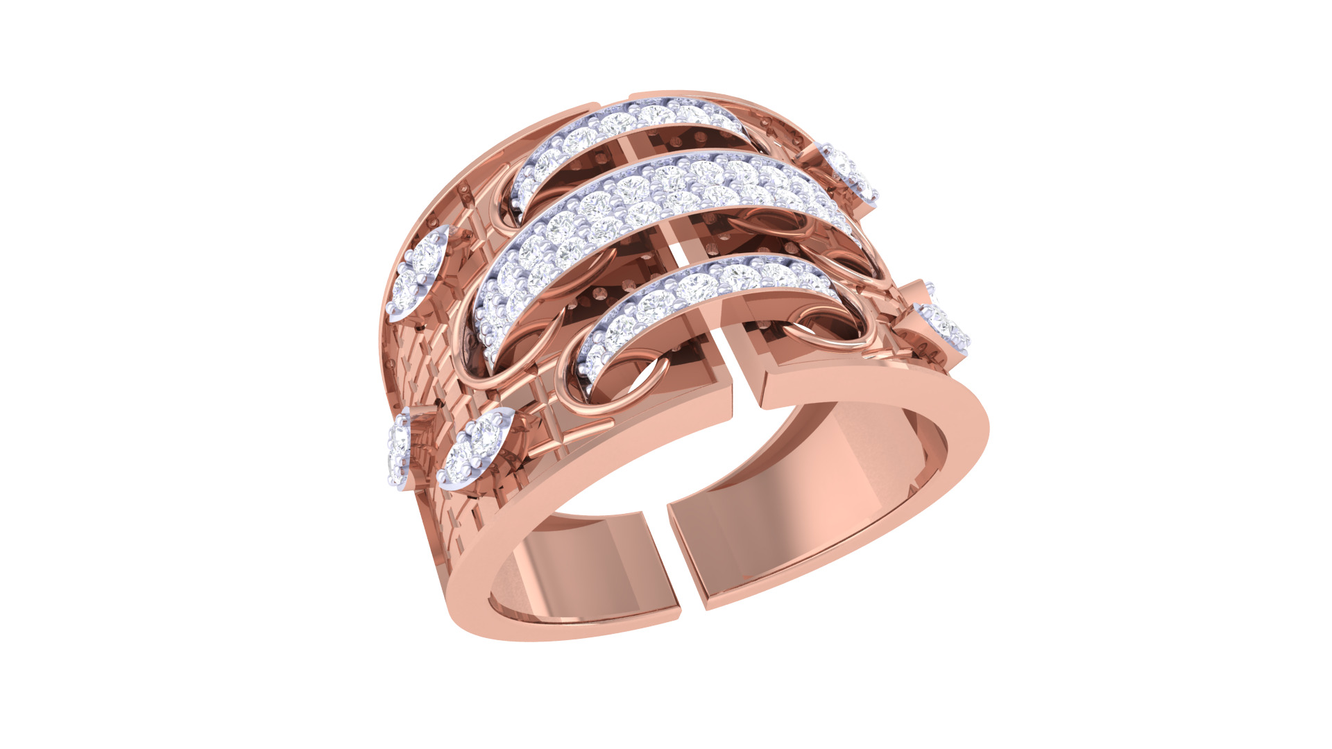 Women Ring MTL 3dm STL OBJ FBX Details 3D print model_1