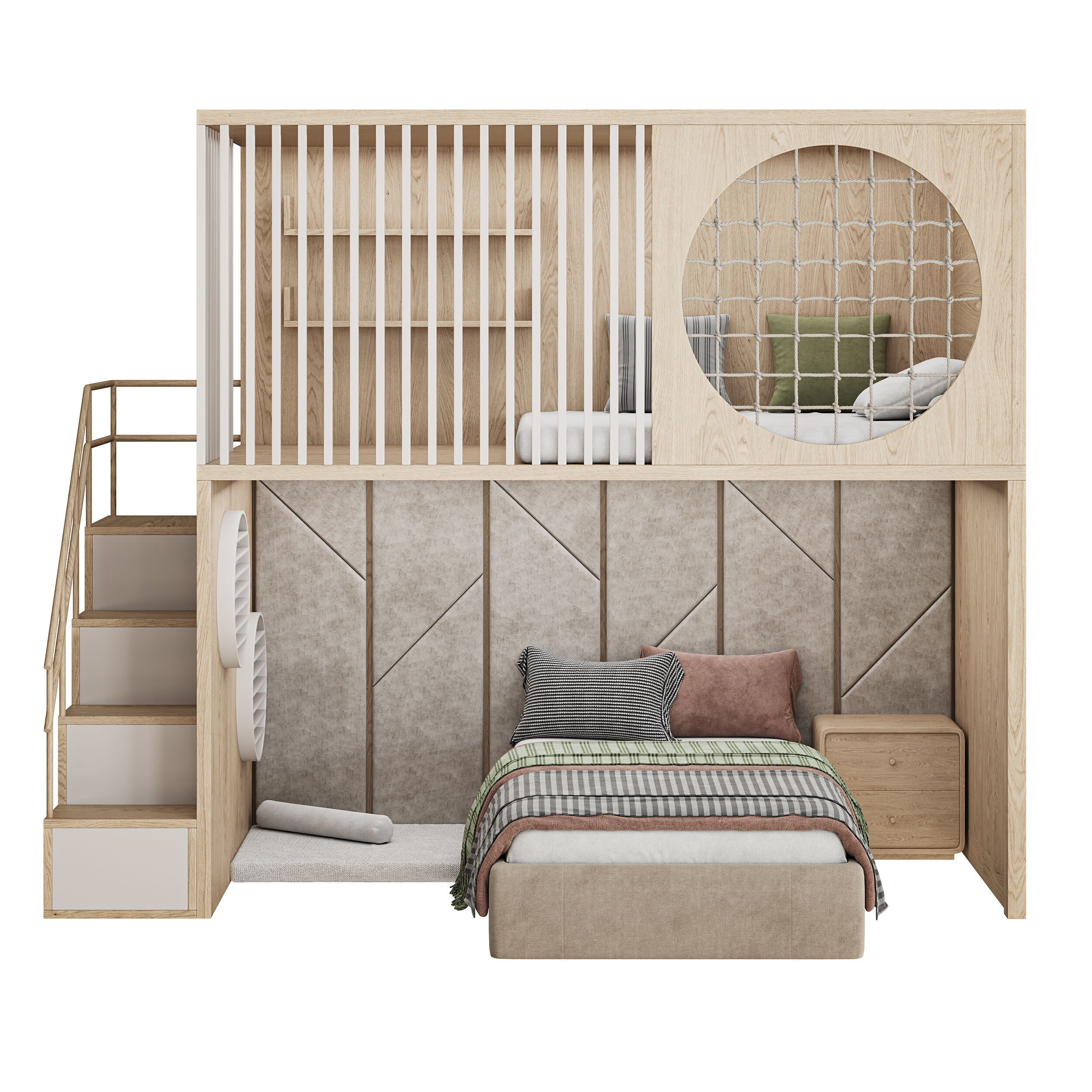 Bunk bed for children 1 3D model | CGTrader