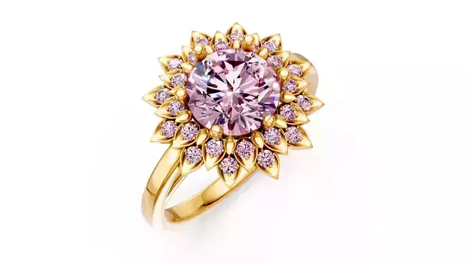 Floral Engagement Ring