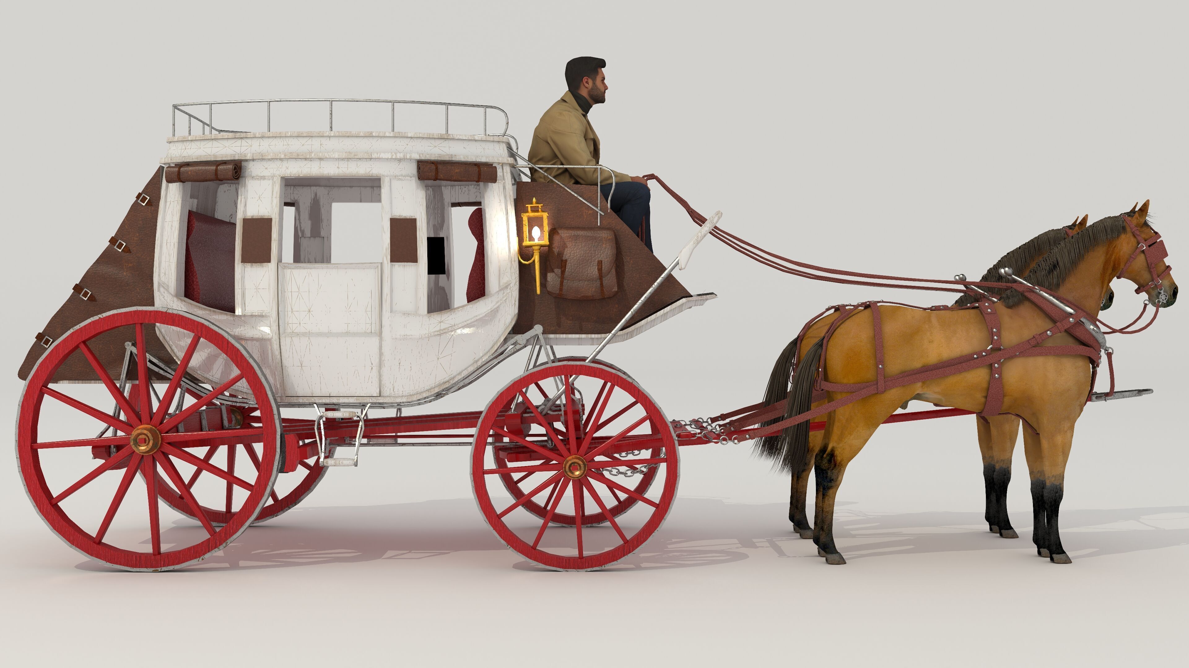 Horse Carriage 2 - 4K 3D model_8