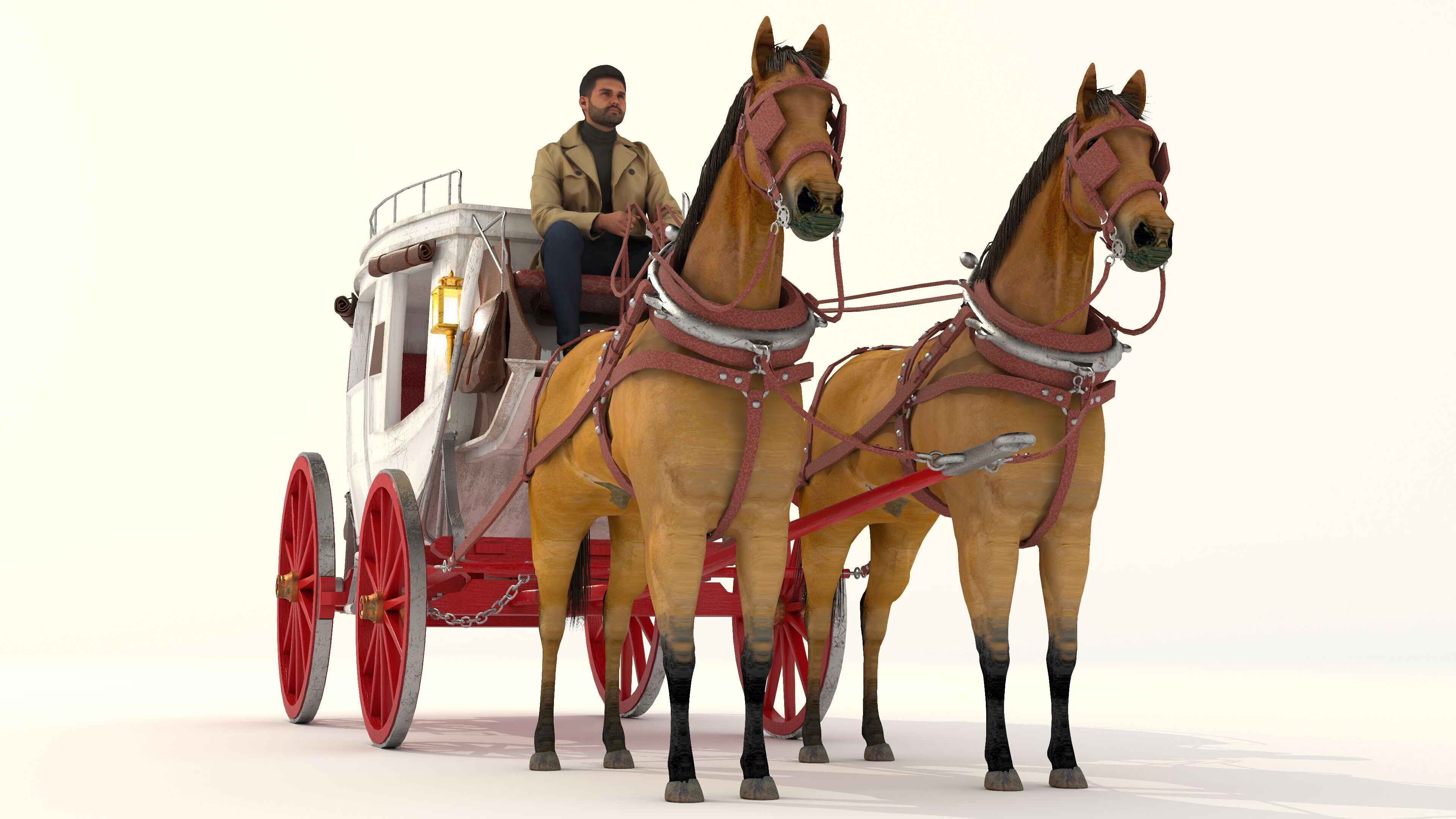 Horse Carriage 2 - 4K 3D model_16