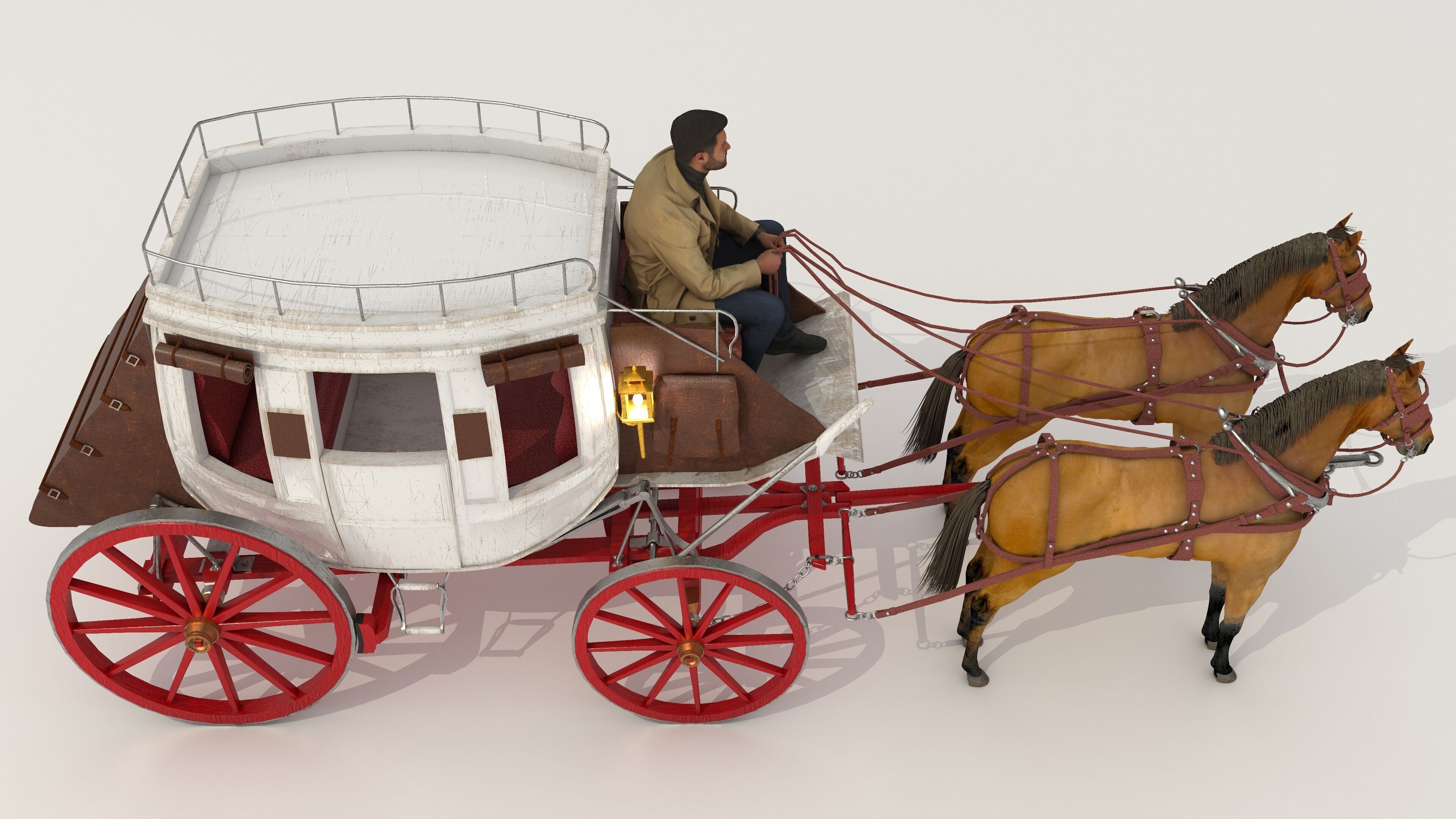 Horse Carriage 2 - 4K 3D model_15