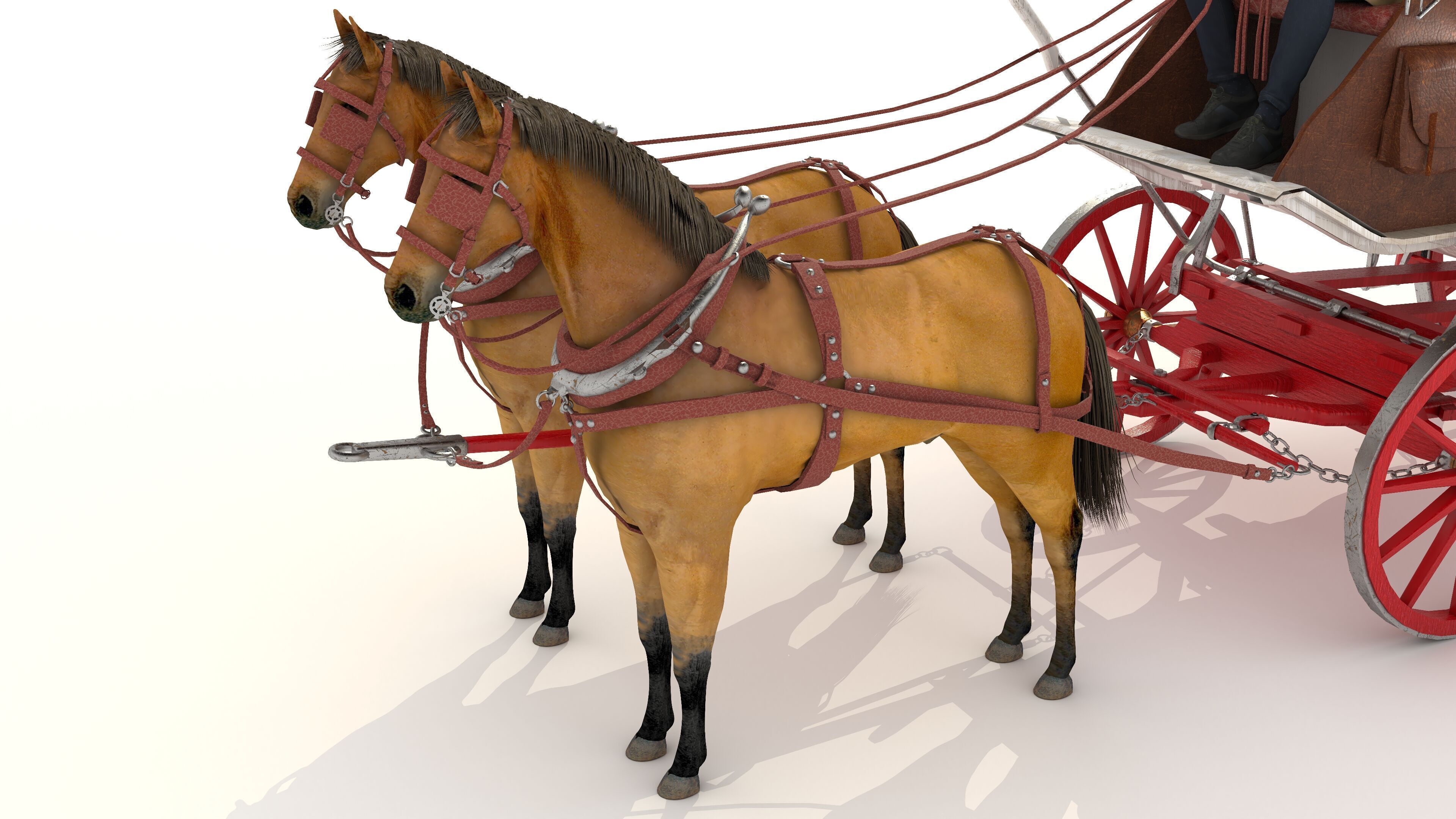 Horse Carriage 2 - 4K 3D model_4